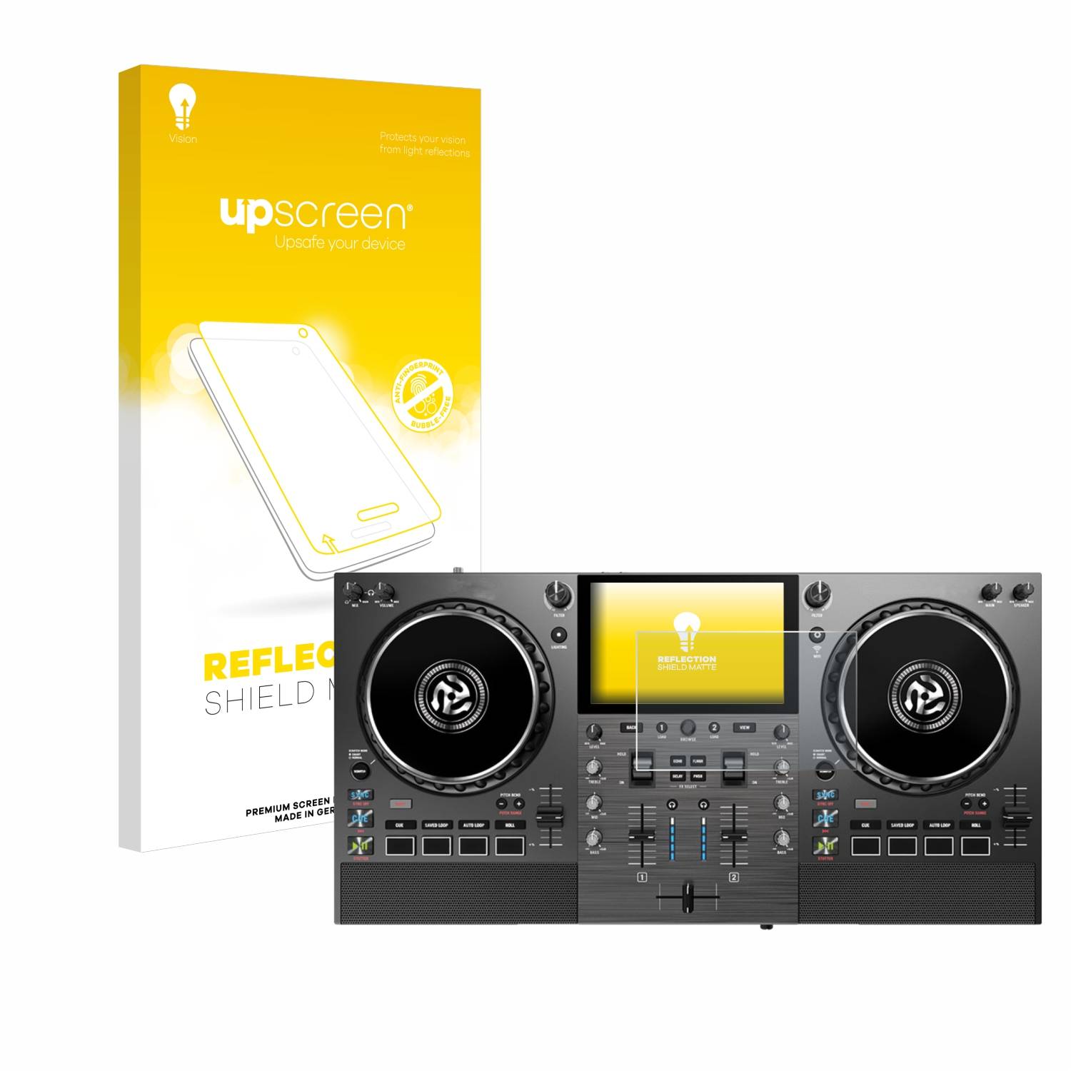 upscreen Reflection Shield Matt Schutzfolie für Numark Mixstream Pro Go