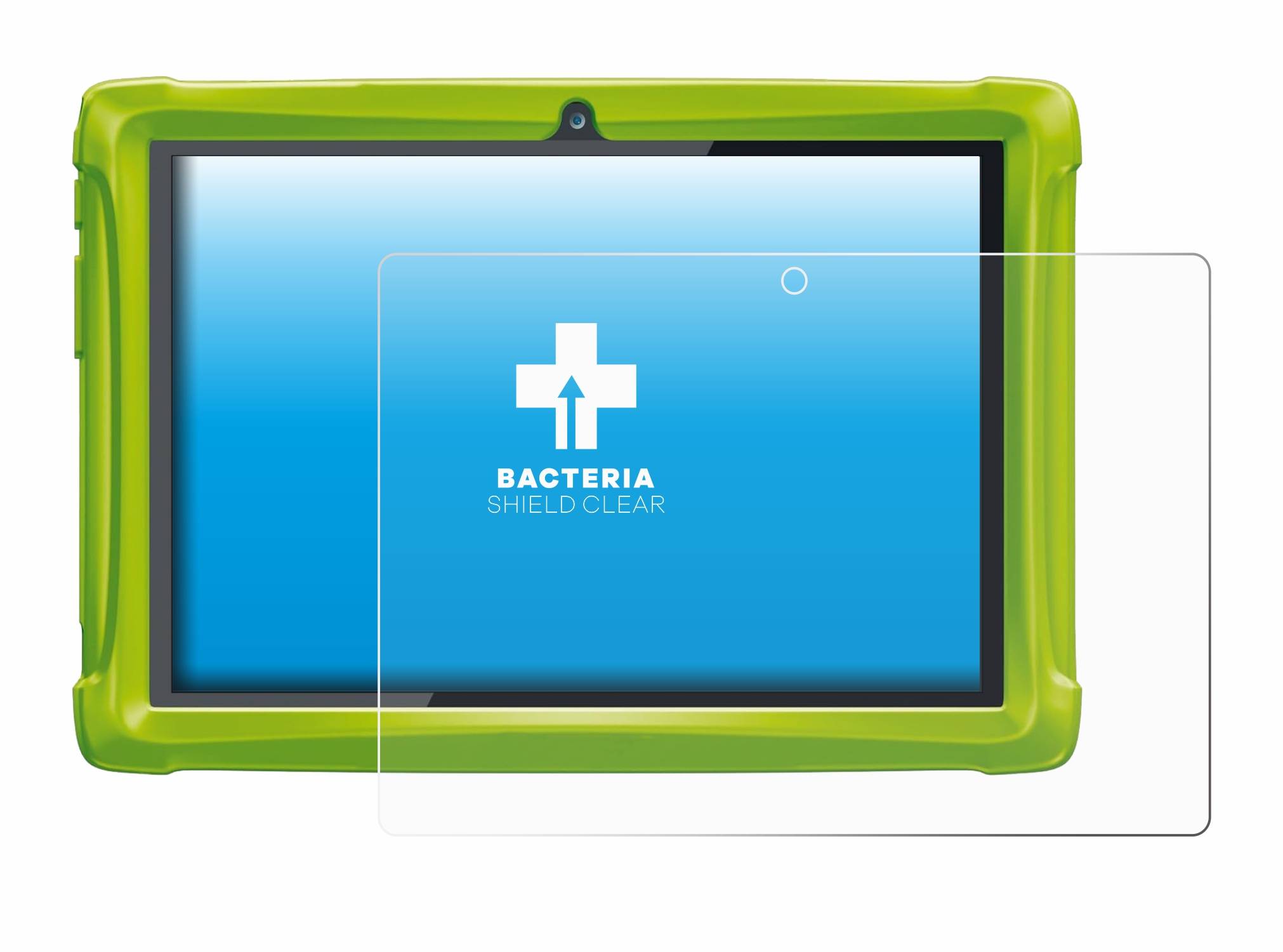 upscreen Bacteria Shield Schutzfolie für Clementoni Clempad 10 - Antibakteriell