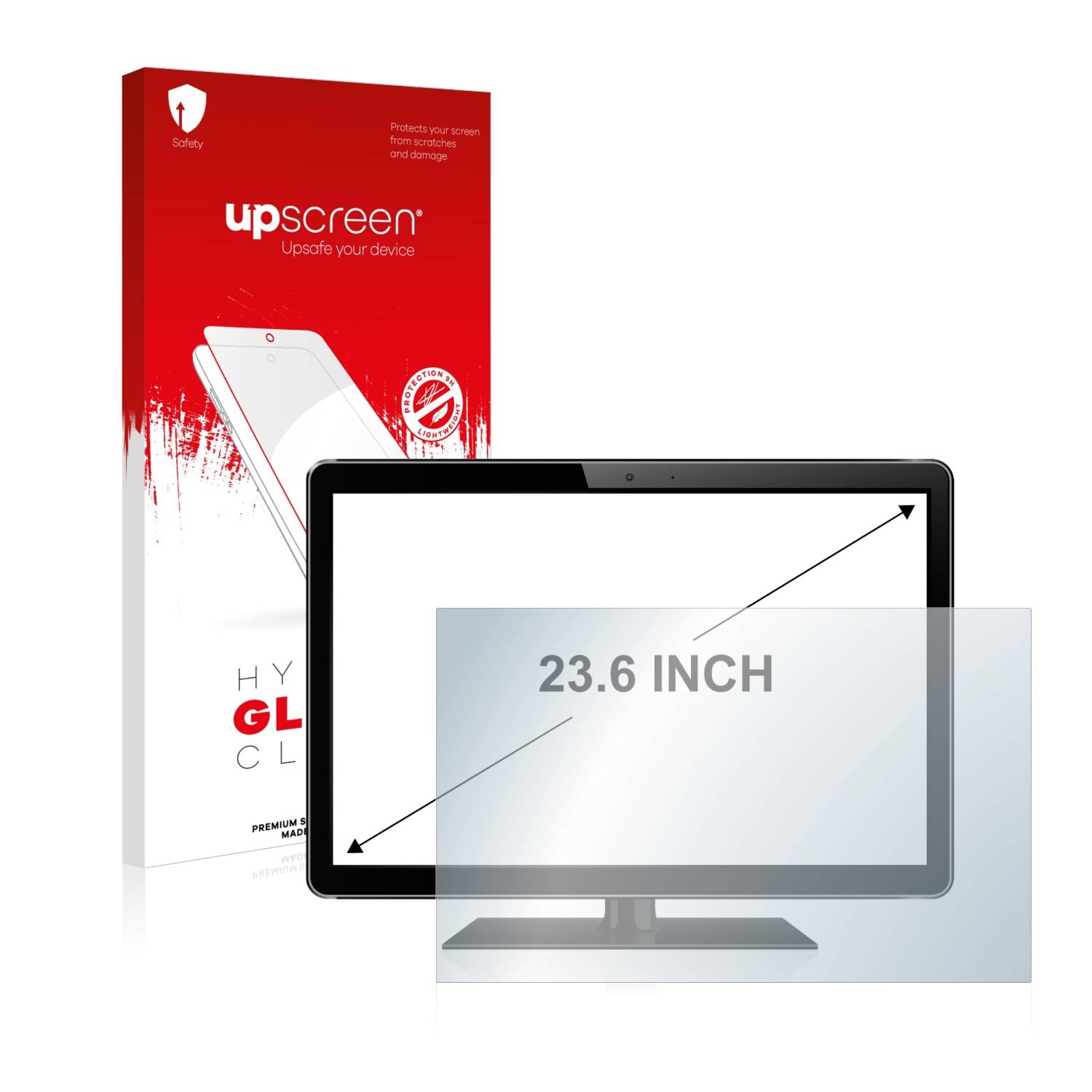 upscreen Hybrid Glas Schutz-Folie für Touch-Panel PCs mit 2.4 Zoll Displays [36.98 mm x 49.29 mm, 4:3]