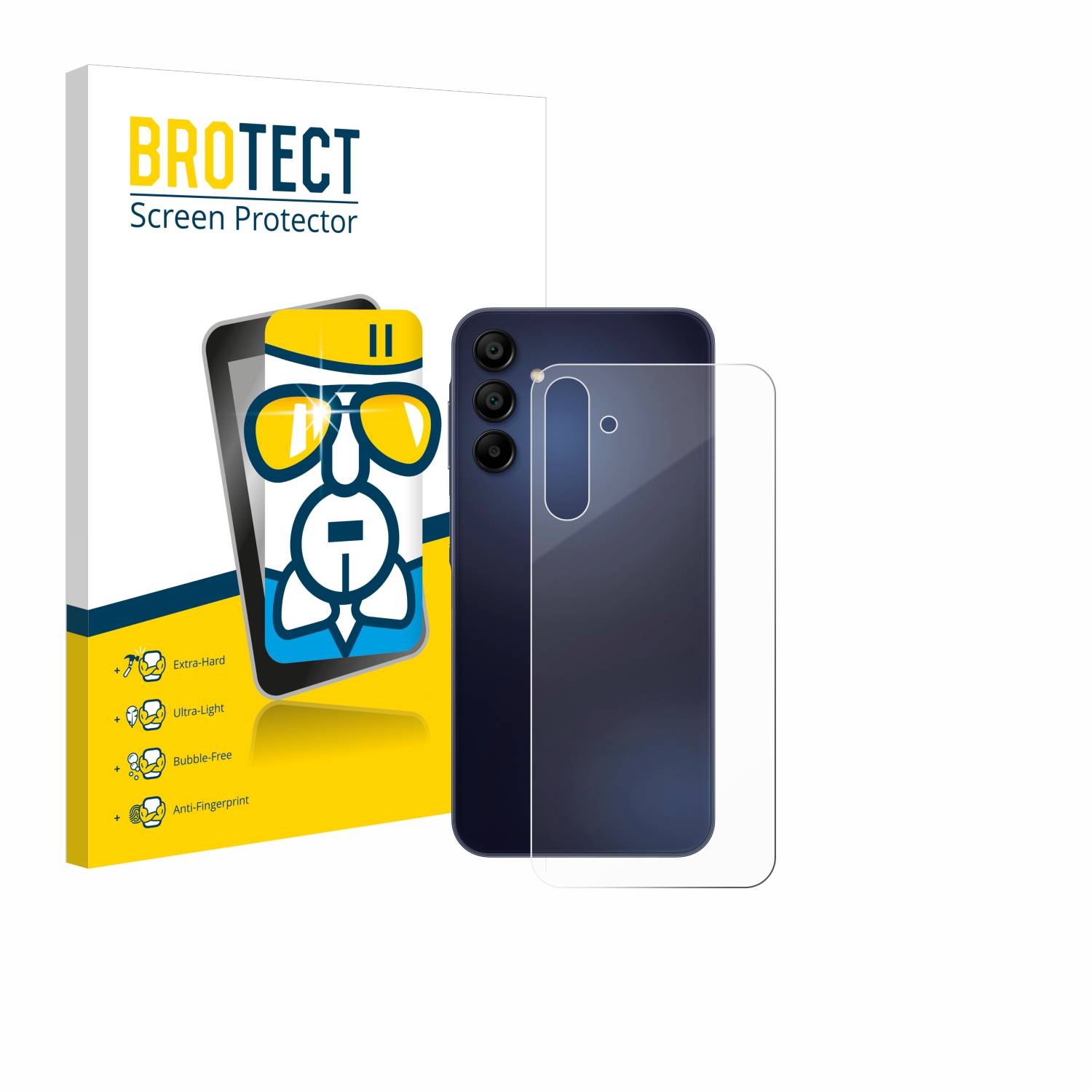BROTECT AirGlass Glas Panzer-Folie für Samsung Galaxy A15 5G (Rückseite) - Schutzglas