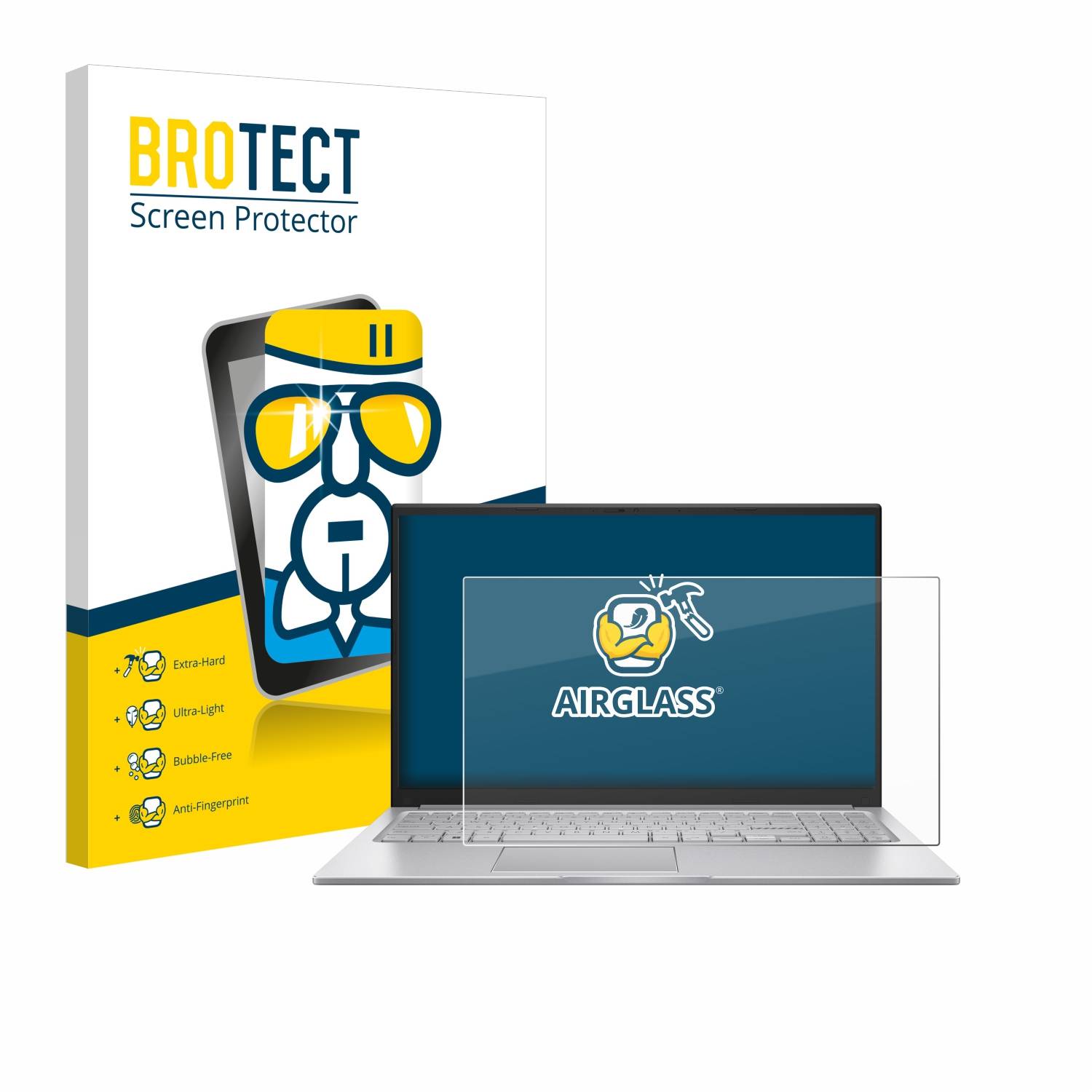 BROTECT AirGlass Glas Schutz-Folie für ASUS Vivobook 15 X1504 - Schutzglas