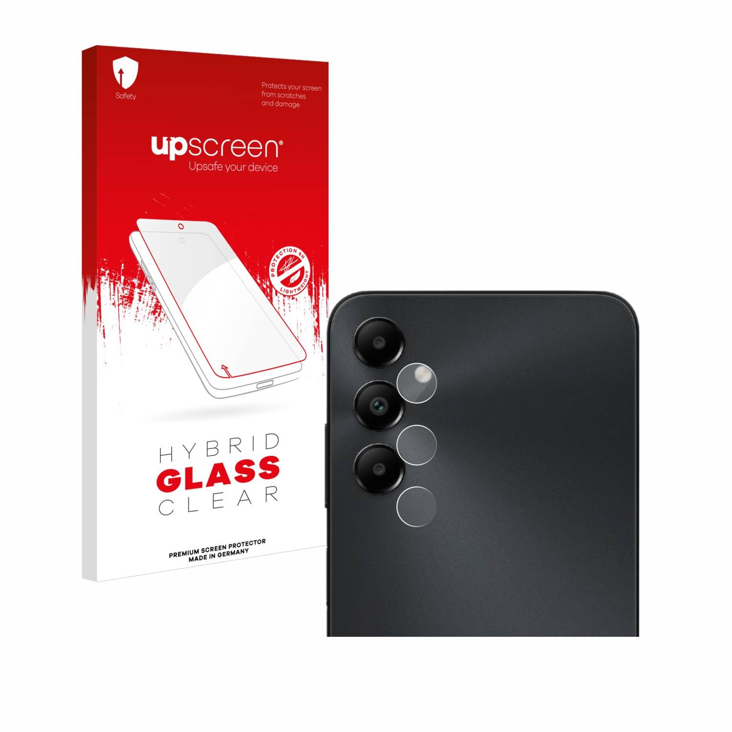 upscreen Hybrid Glas Panzer-Folie für Samsung Galaxy A05s (NUR Kameraschutz)