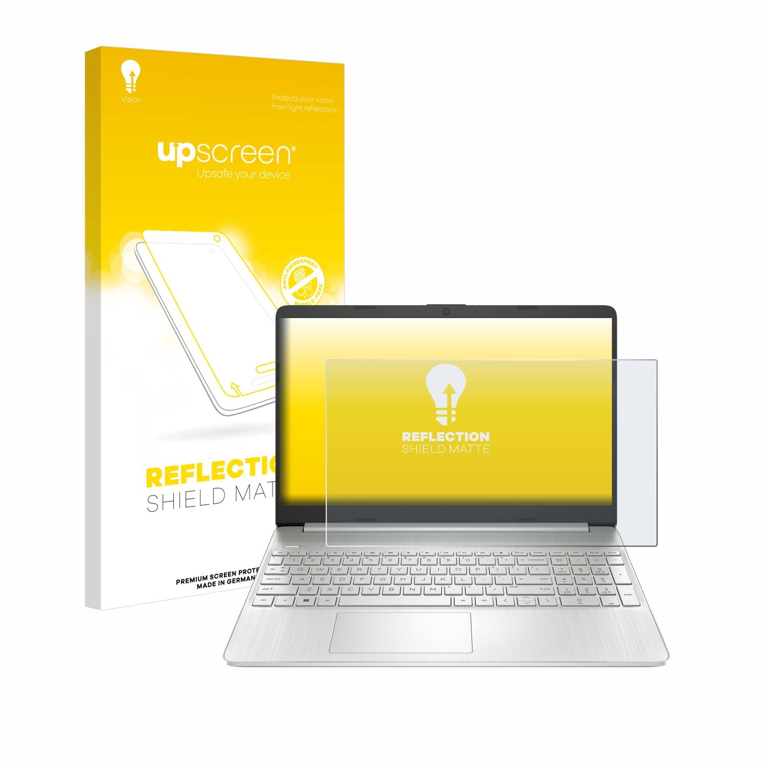 upscreen Schutzfolie für HP Laptop 15s-eq2677ng Folie Matt Entspiegelt Anti-Reflex
