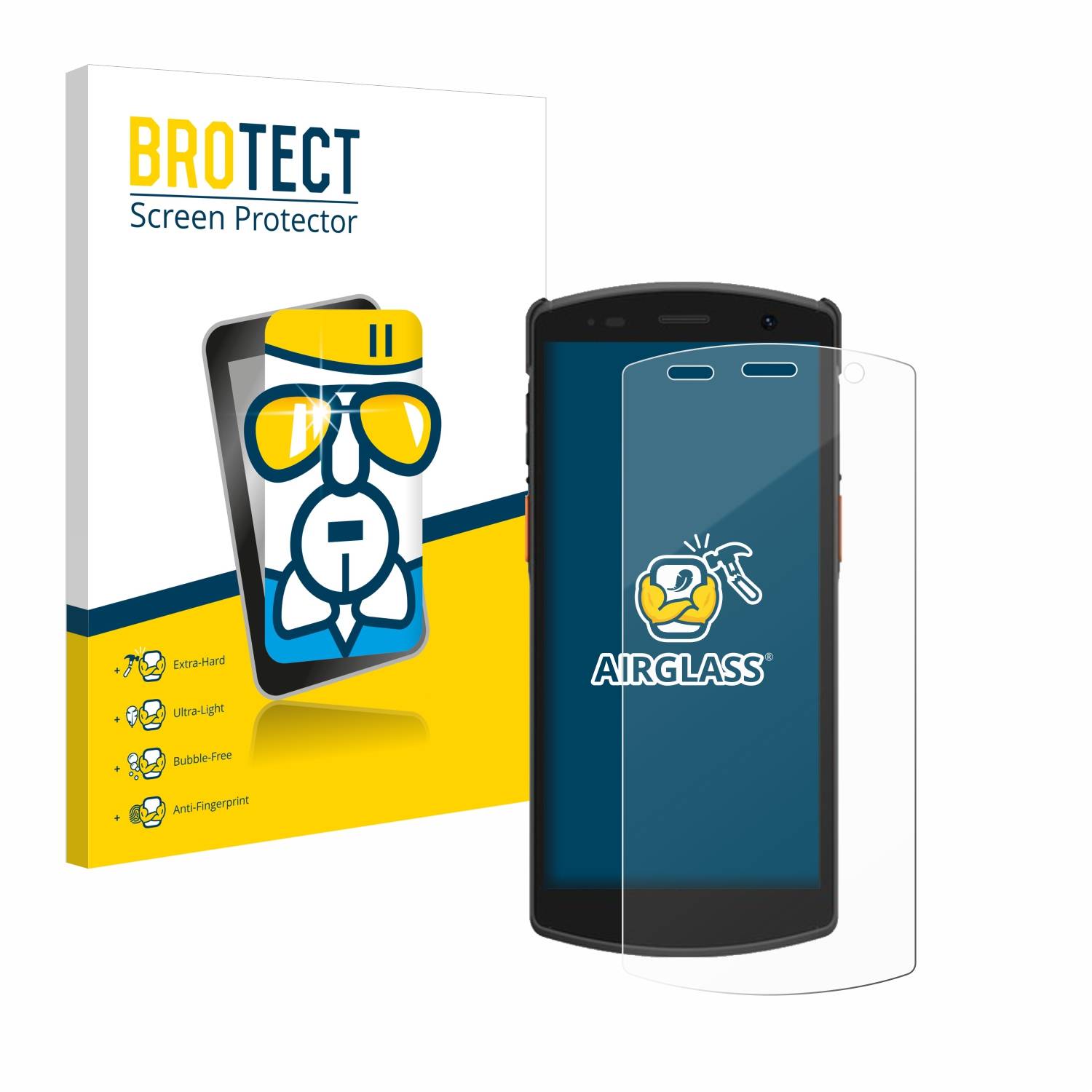 BROTECT AirGlass Flexible Schutz Glas Folie für Urovo CT58 Klar Transparent