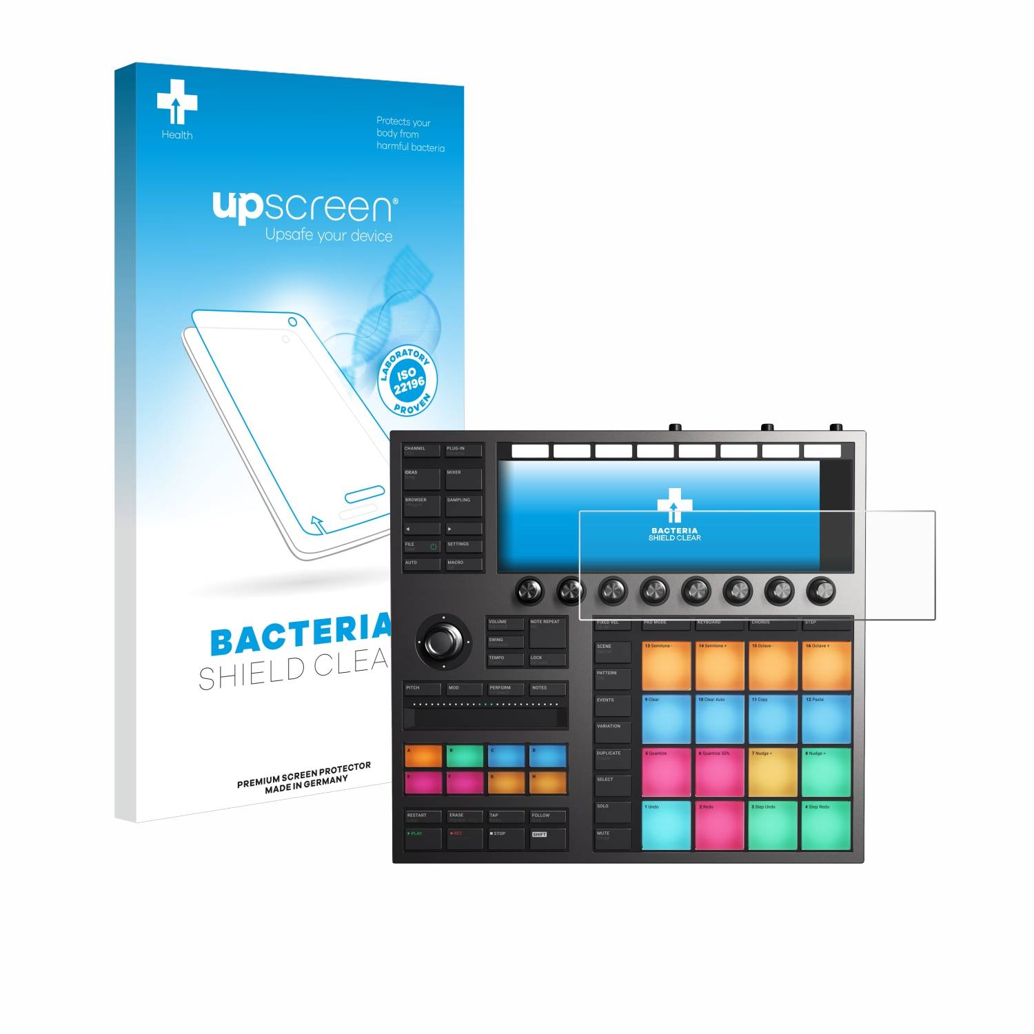 upscreen Bacteria Shield Schutzfolie für Native Instruments Maschine + - Antibakteriell