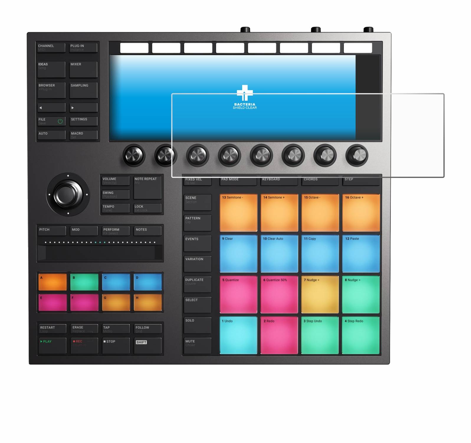 upscreen Bacteria Shield Schutzfolie für Native Instruments Maschine + - Antibakteriell
