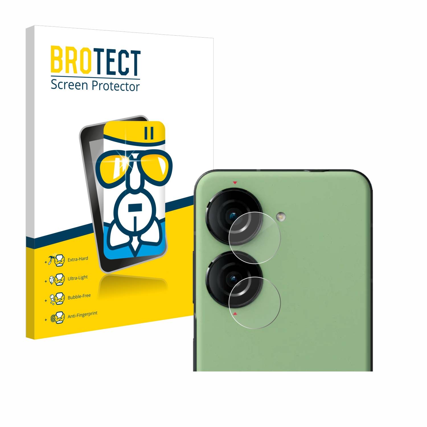 BROTECT AirGlass Glas Schutz-Folie für ASUS ZenFone 10 (NUR Kameraschutz) - Schutzglas