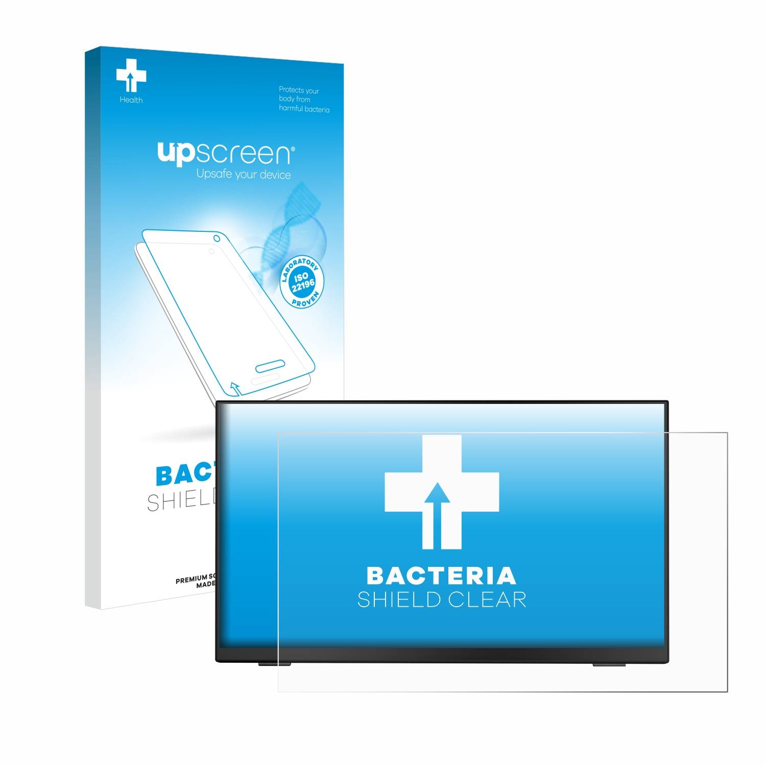 upscreen Bacteria Shield Schutzfolie für Iiyama ProLite T2255MSC-B1 - Antibakteriell