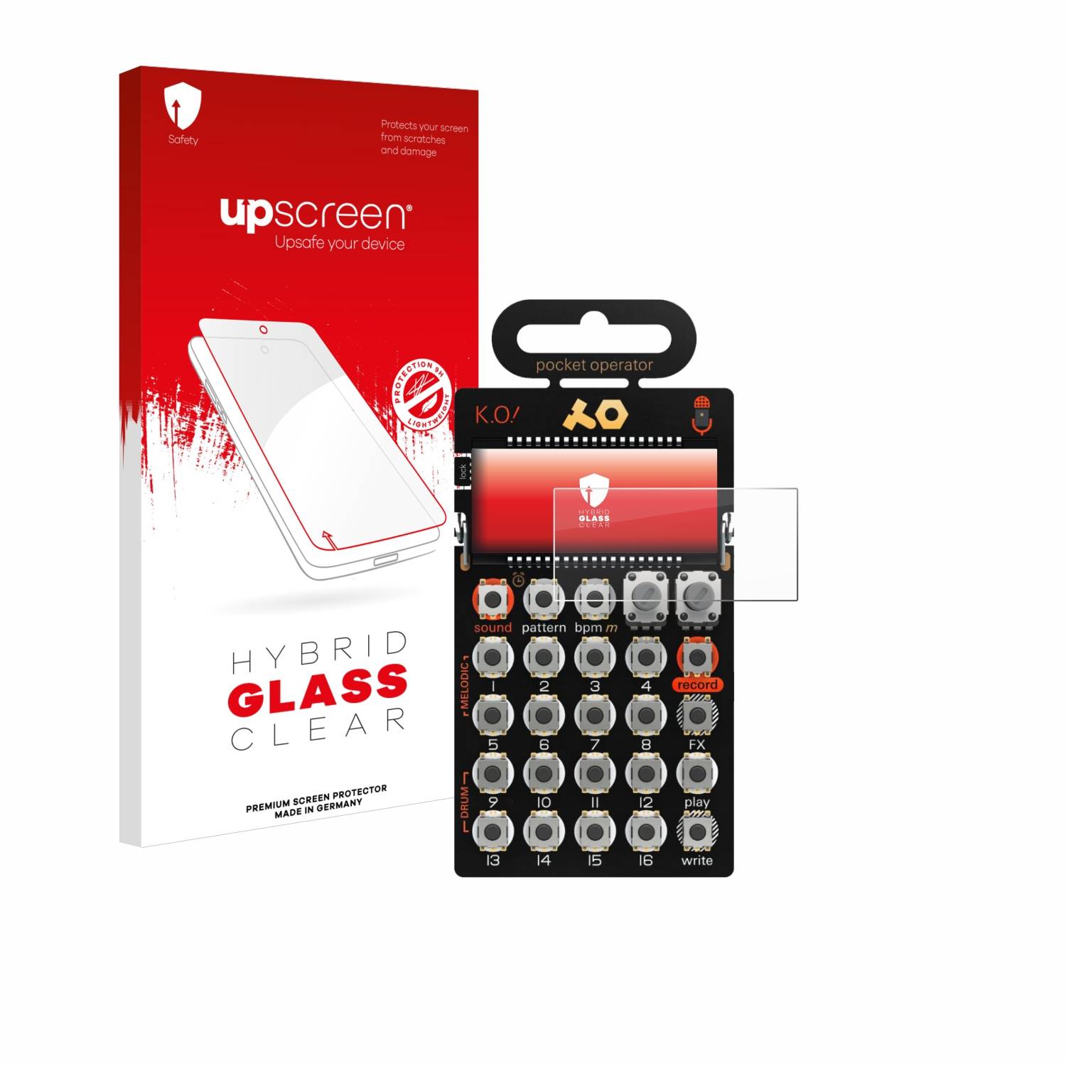 upscreen Hybrid Glas Schutz-Folie für Teenage Engineering PO-33 K.O!