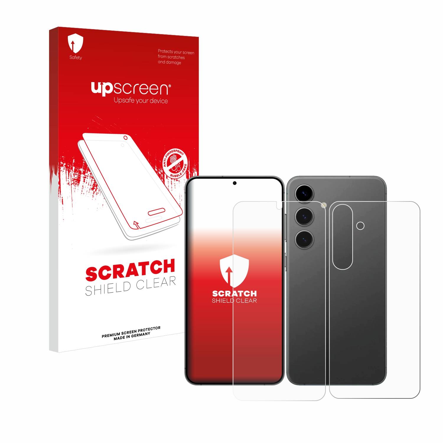upscreen Scratch Shield Schutzfolie für Samsung Galaxy S24 Plus (Display+Rückseite)