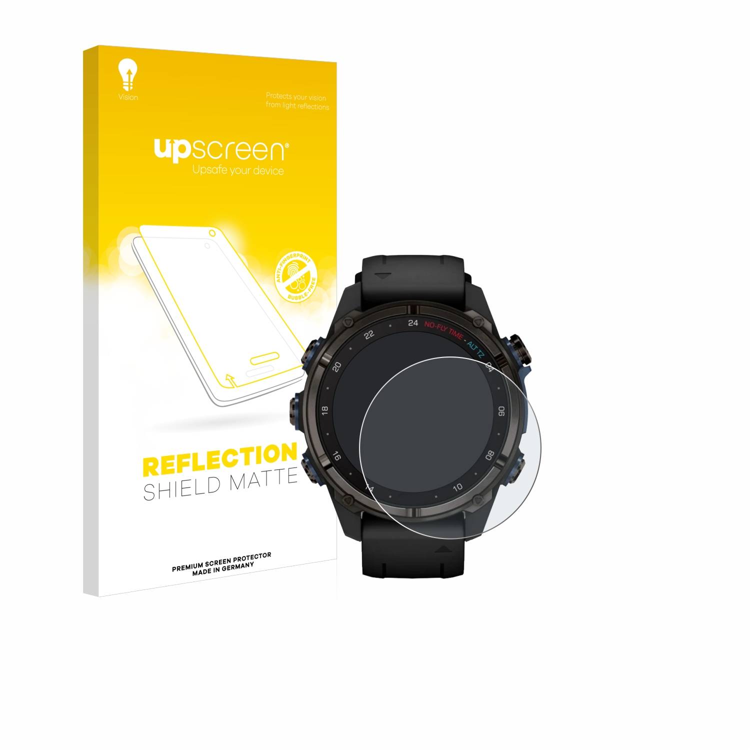 upscreen Reflection Shield Matt Schutzfolie für Garmin Descent Mk3i (43 mm)
