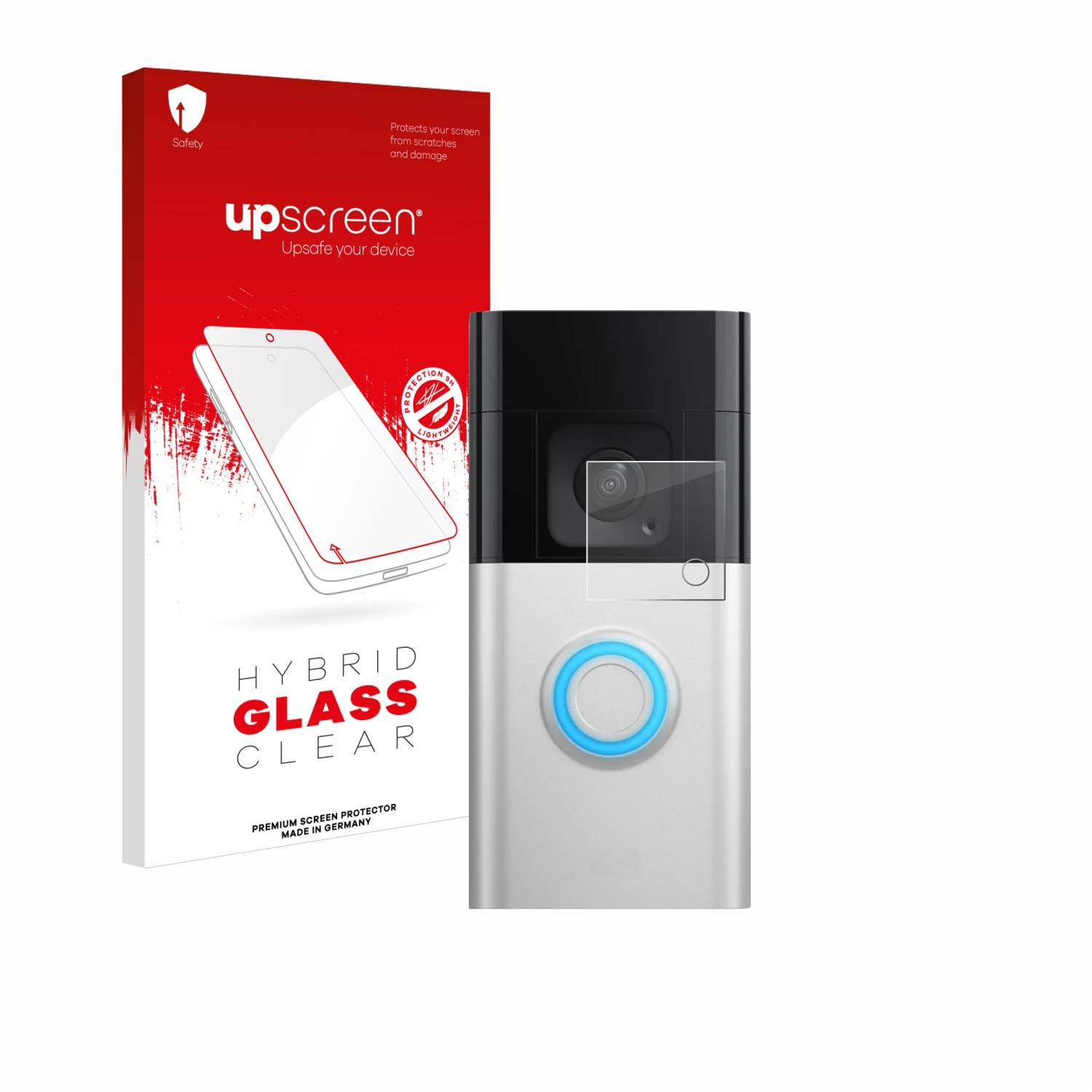 upscreen Hybrid Glas Schutz-Folie für Ring Video Doorbell Plus
