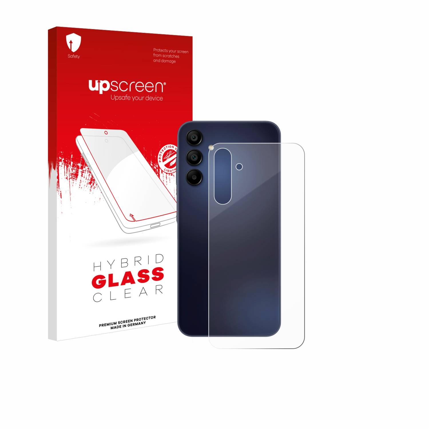 upscreen Hybrid Glas Schutz-Folie für Samsung Galaxy A15 5G (Rückseite)