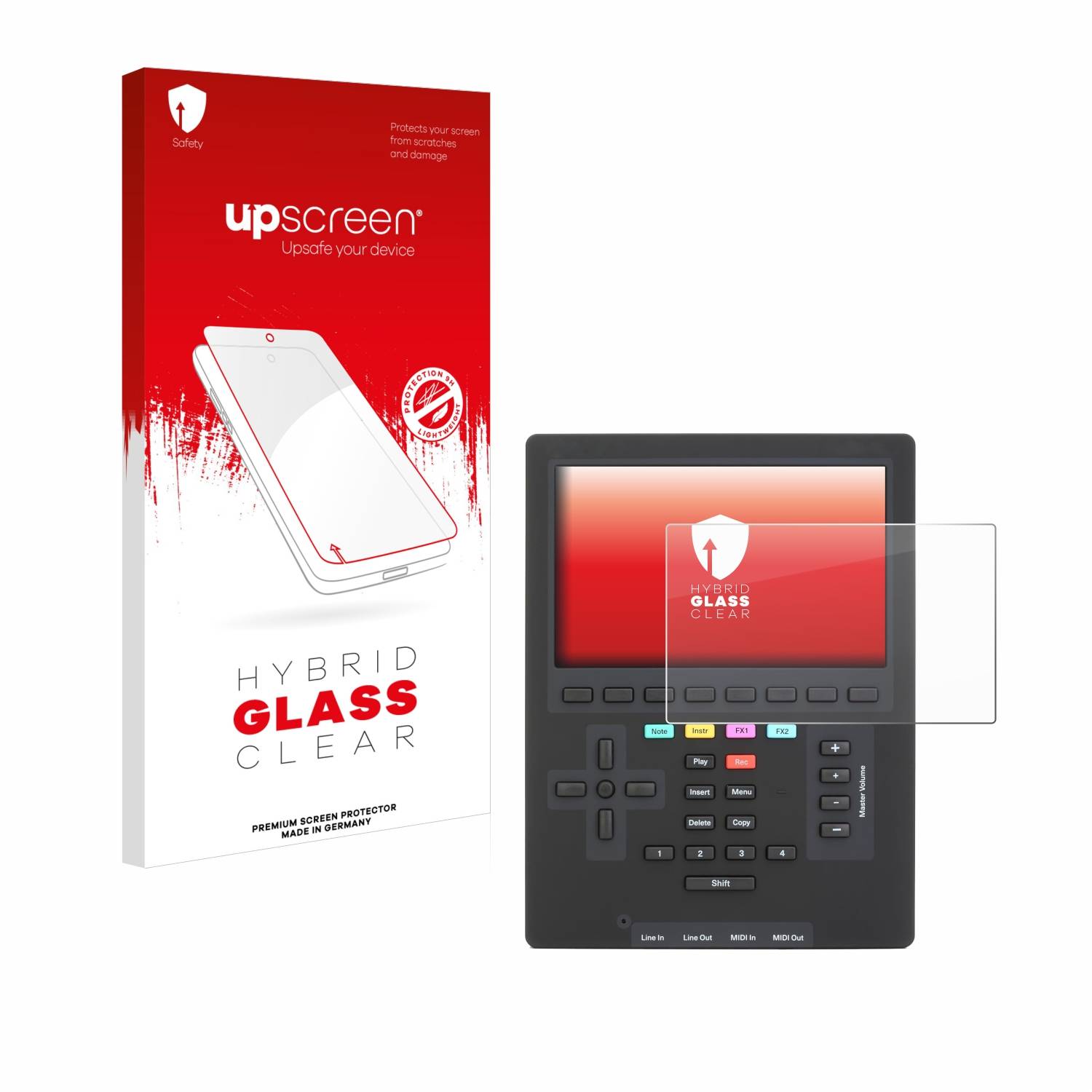 upscreen Hybrid Glas Schutz-Folie für Polyend Tracker Mini