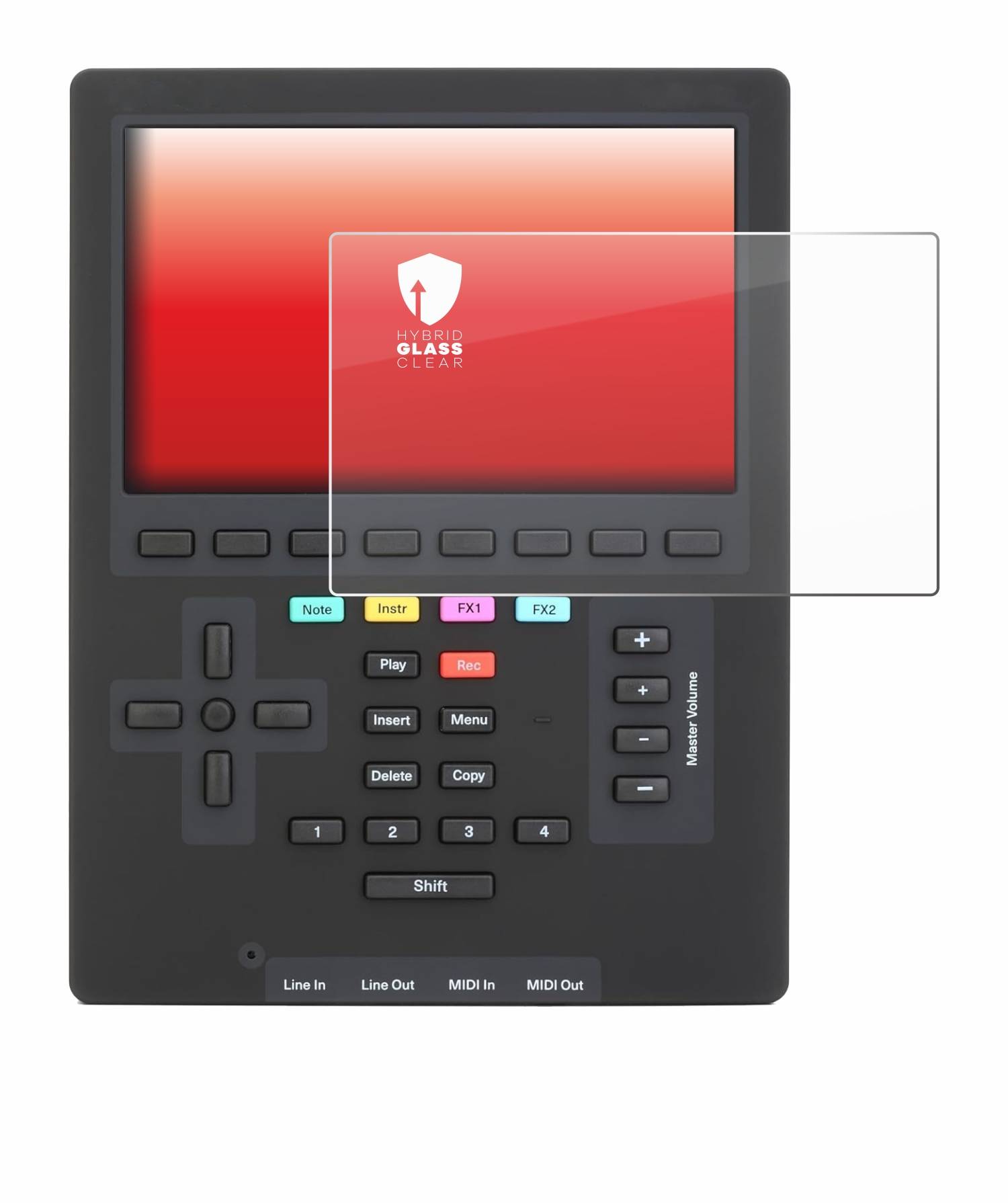 upscreen Hybrid Glas Schutz-Folie für Polyend Tracker Mini