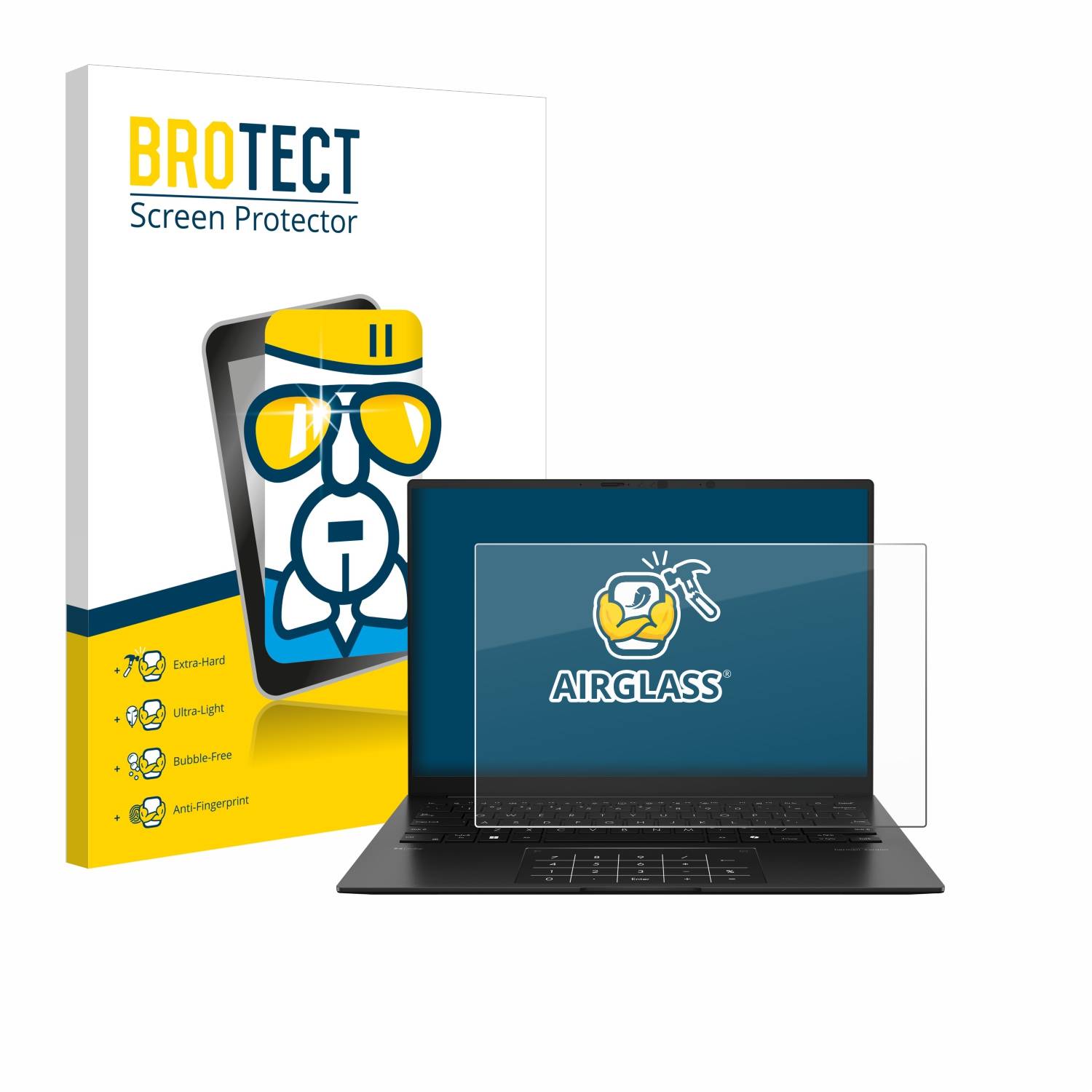 BROTECT AirGlass Glas Schutz-Folie für ASUS ZenBook 14 OLED UM3406 - Schutzglas