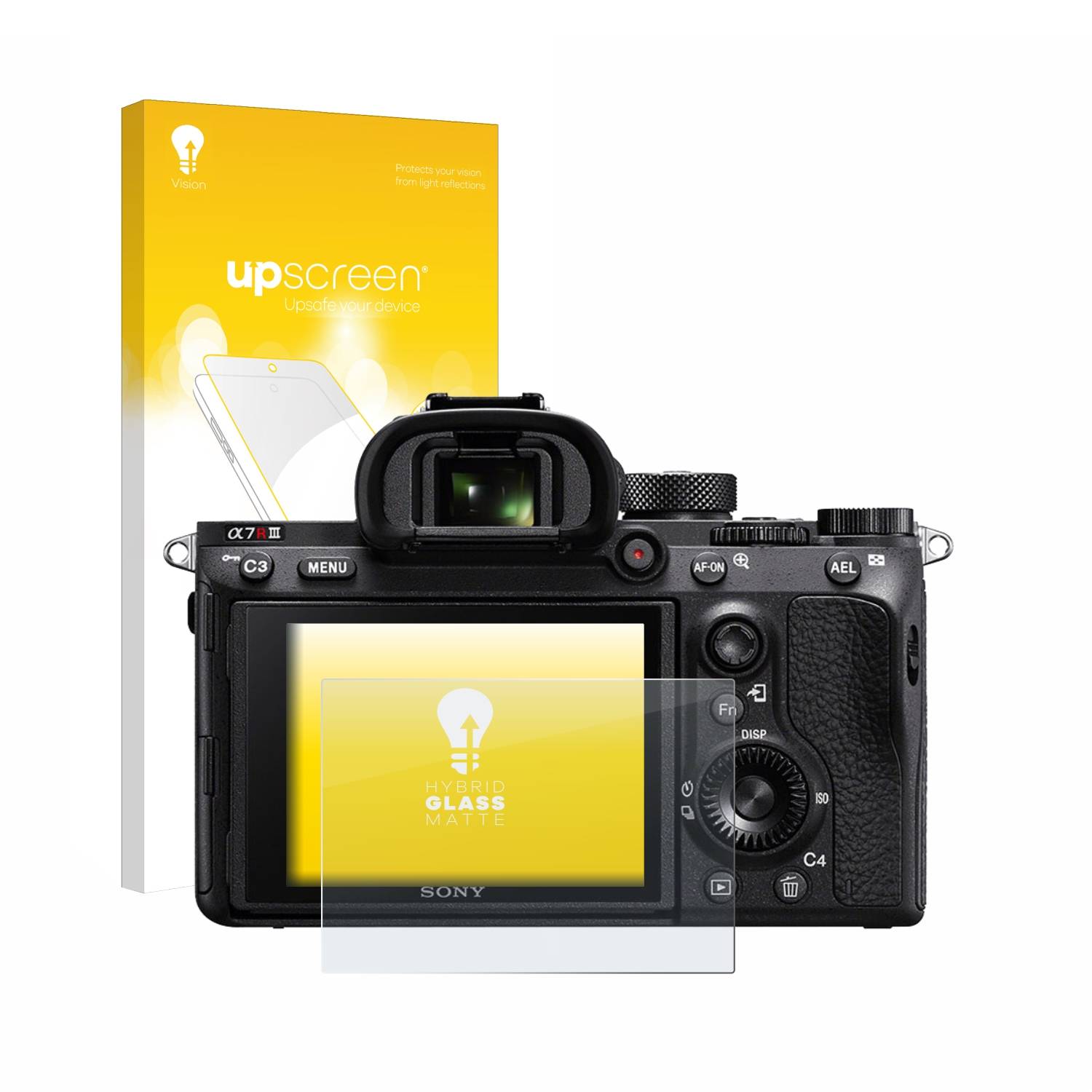 upscreen Hybrid Glas Matt Schutz-Folie für Sony Alpha 7R III