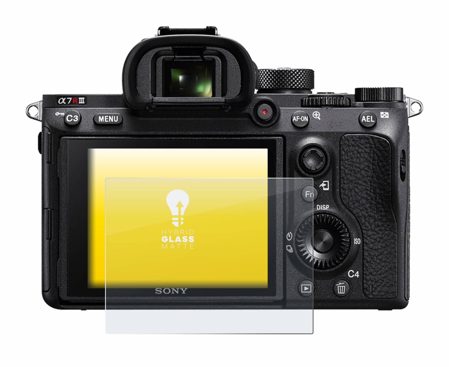 upscreen Hybrid Glas Matt Schutz-Folie für Sony Alpha 7R III