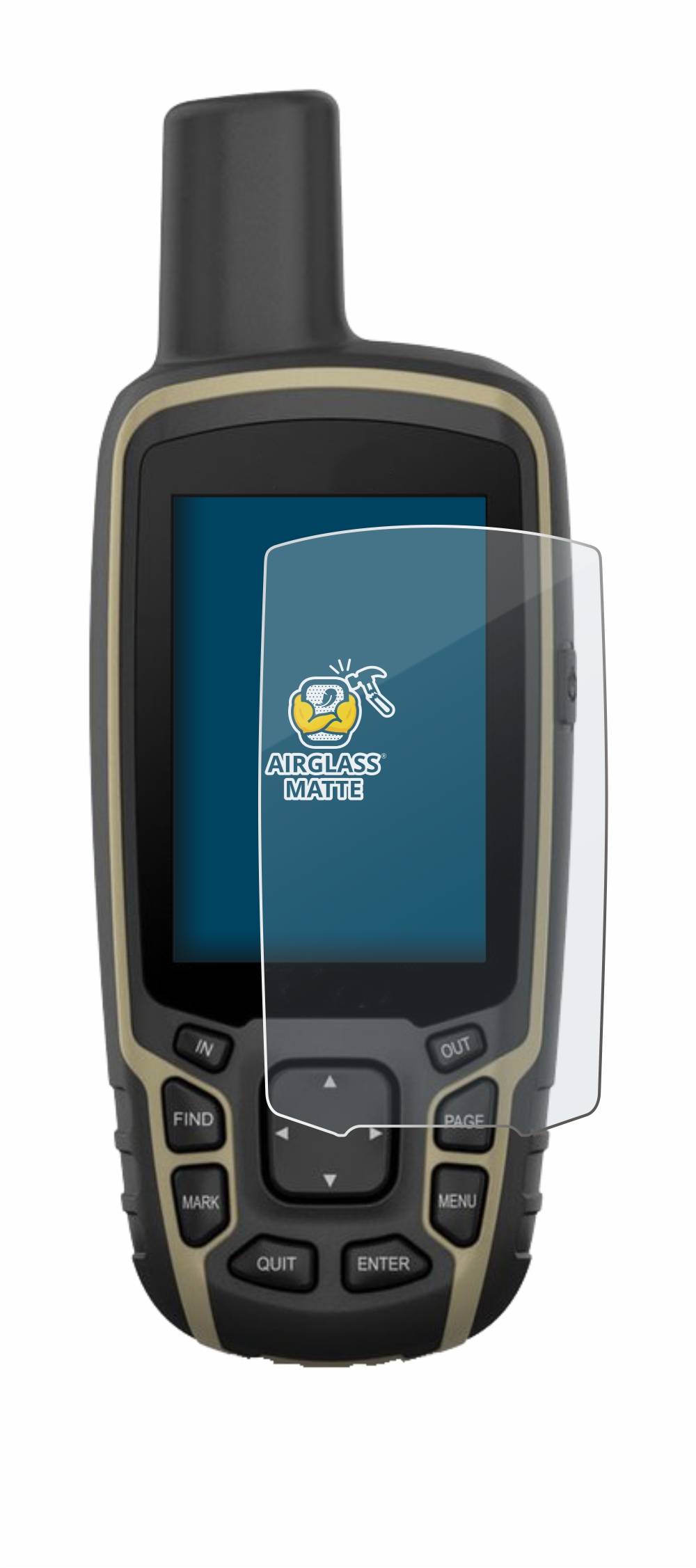 BROTECT AirGlass Flexible Schutz Glas Folie für Garmin GPSMAP 65s Matt Entspiegelt