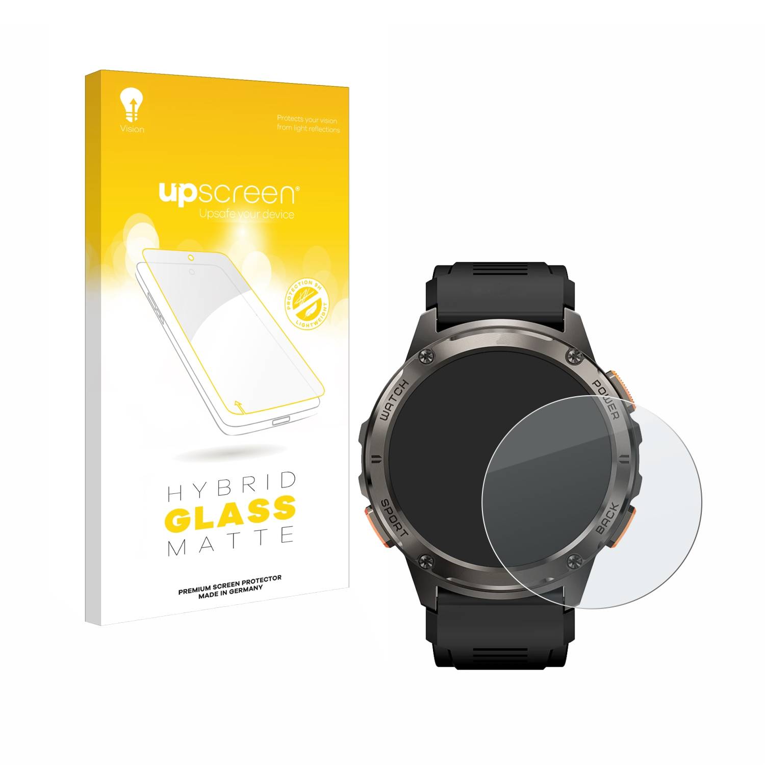 upscreen Hybrid Glas Matt Schutz-Folie für Kospet Tank T3