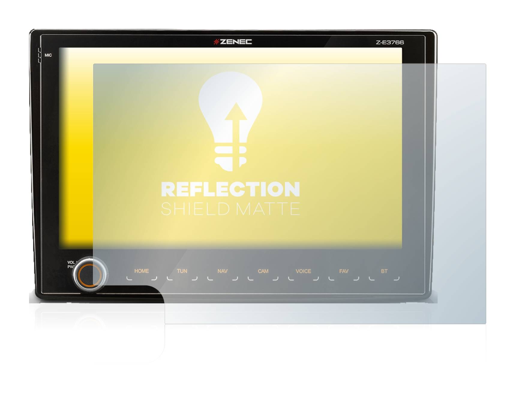 upscreen Reflection Shield Matt Schutzfolie für Fiat Ducato III 2006 - 2011 Zenec Z-E3766 9