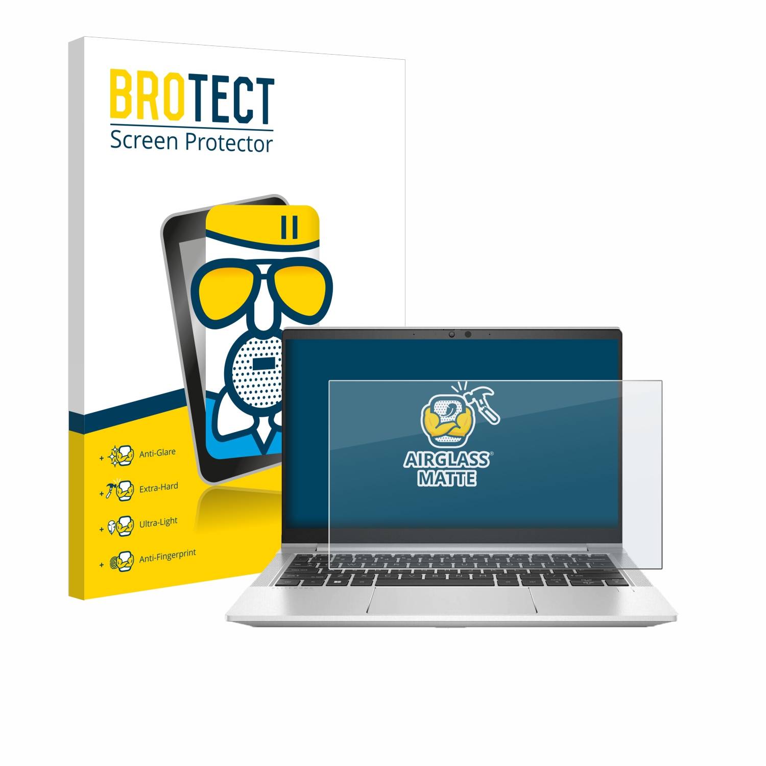BROTECT AirGlass Matt Glas Panzer Folie für HP EliteBook 630 G9