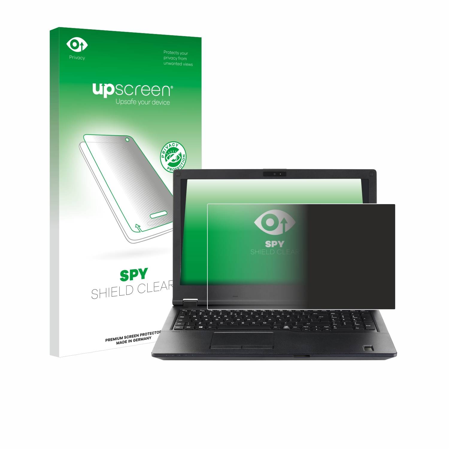 upscreen Blickschutzfolie für Fujitsu Lifebook E5510 Anti-Spy Privacy Blaulichtschutz Sichtschutzfolie