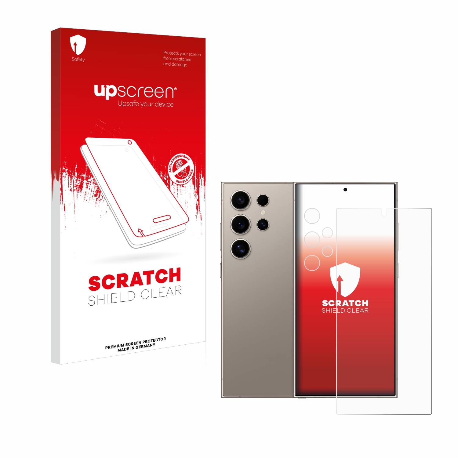 upscreen Scratch Shield Schutzfolie für Samsung Galaxy S24 Ultra (case-friendly) (Display+Kamera)