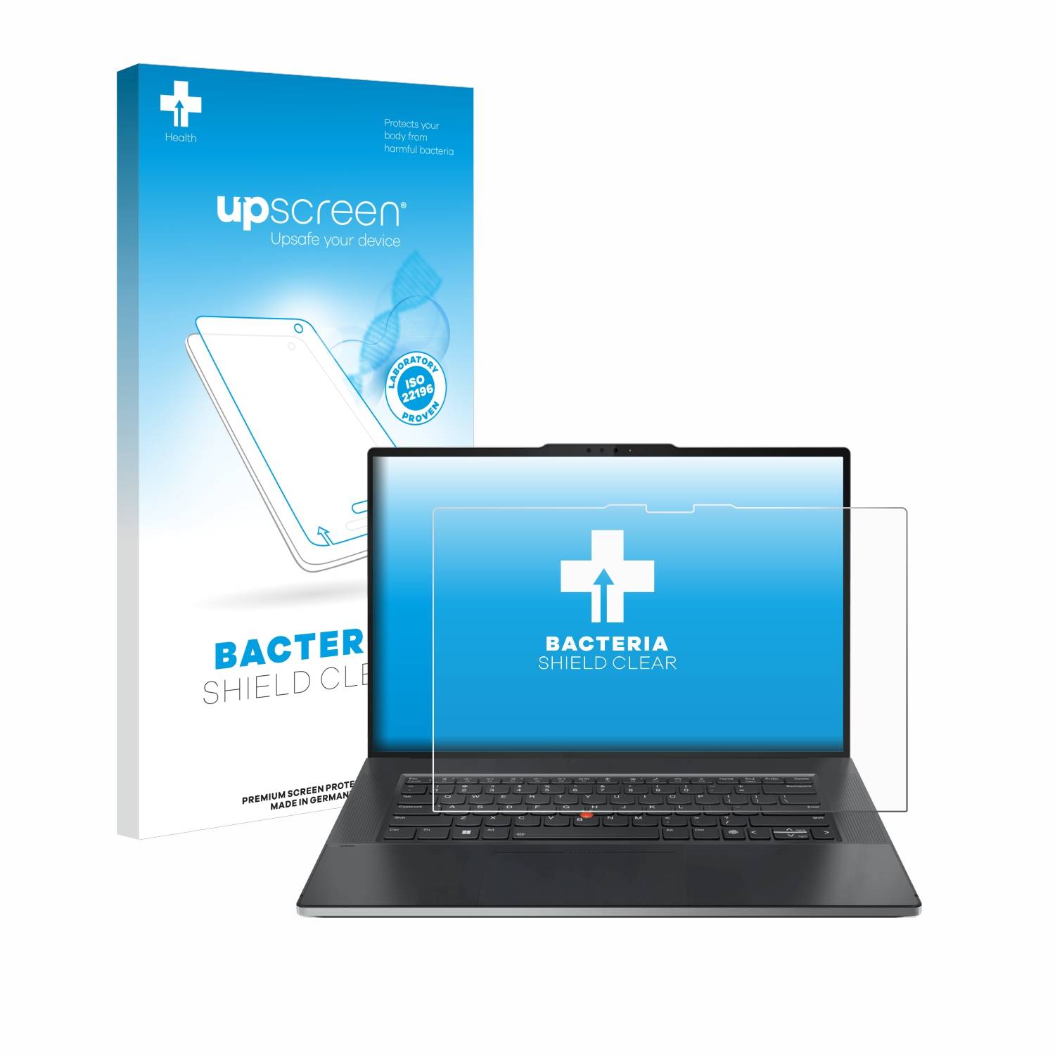 upscreen Bacteria Shield Schutzfolie für Lenovo ThinkPad Z16 (2. Gen.) - Antibakteriell