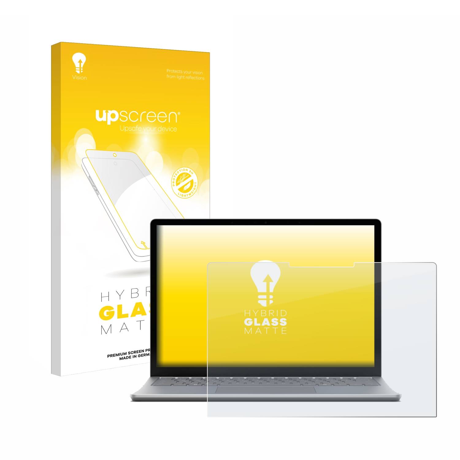 upscreen Flexible Schutz Glas Folie für Microsoft Surface Laptop 6 15" Schutzglas 9H Hybridglas Matt Entspiegelt