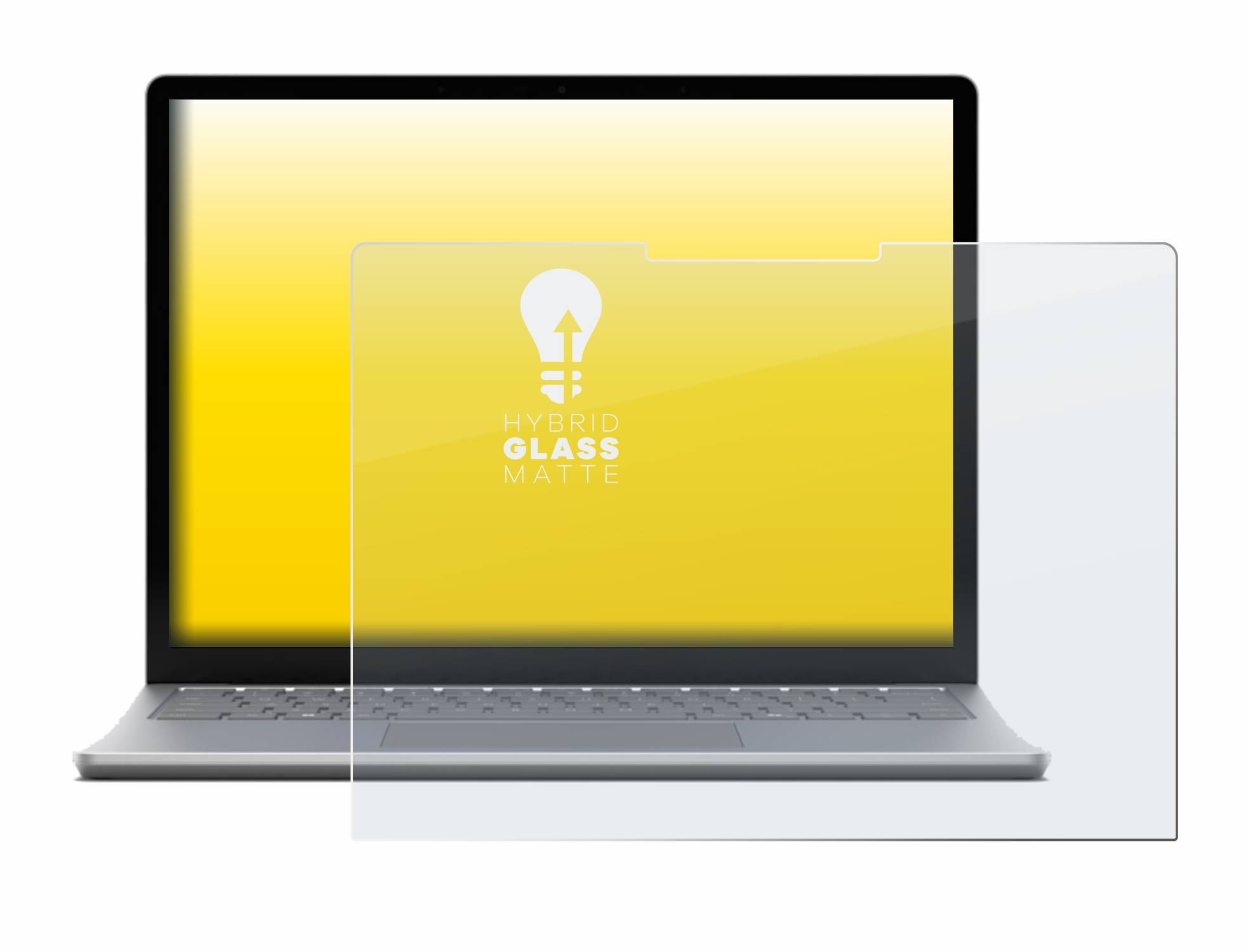 upscreen Flexible Schutz Glas Folie für Microsoft Surface Laptop 6 15" Schutzglas 9H Hybridglas Matt Entspiegelt