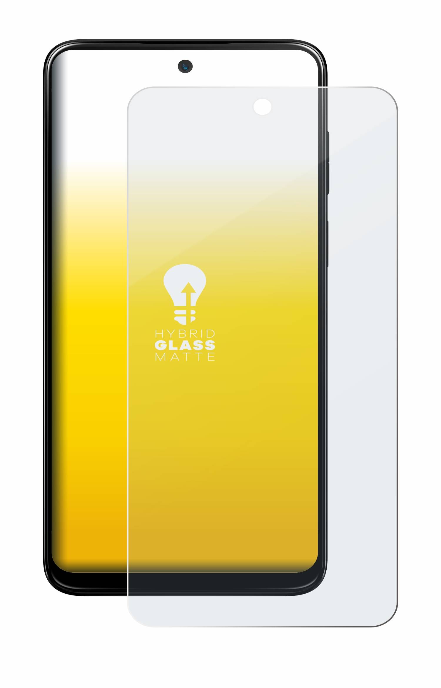 upscreen Hybrid Glas Matt Schutz-Folie für Motorola Moto G53