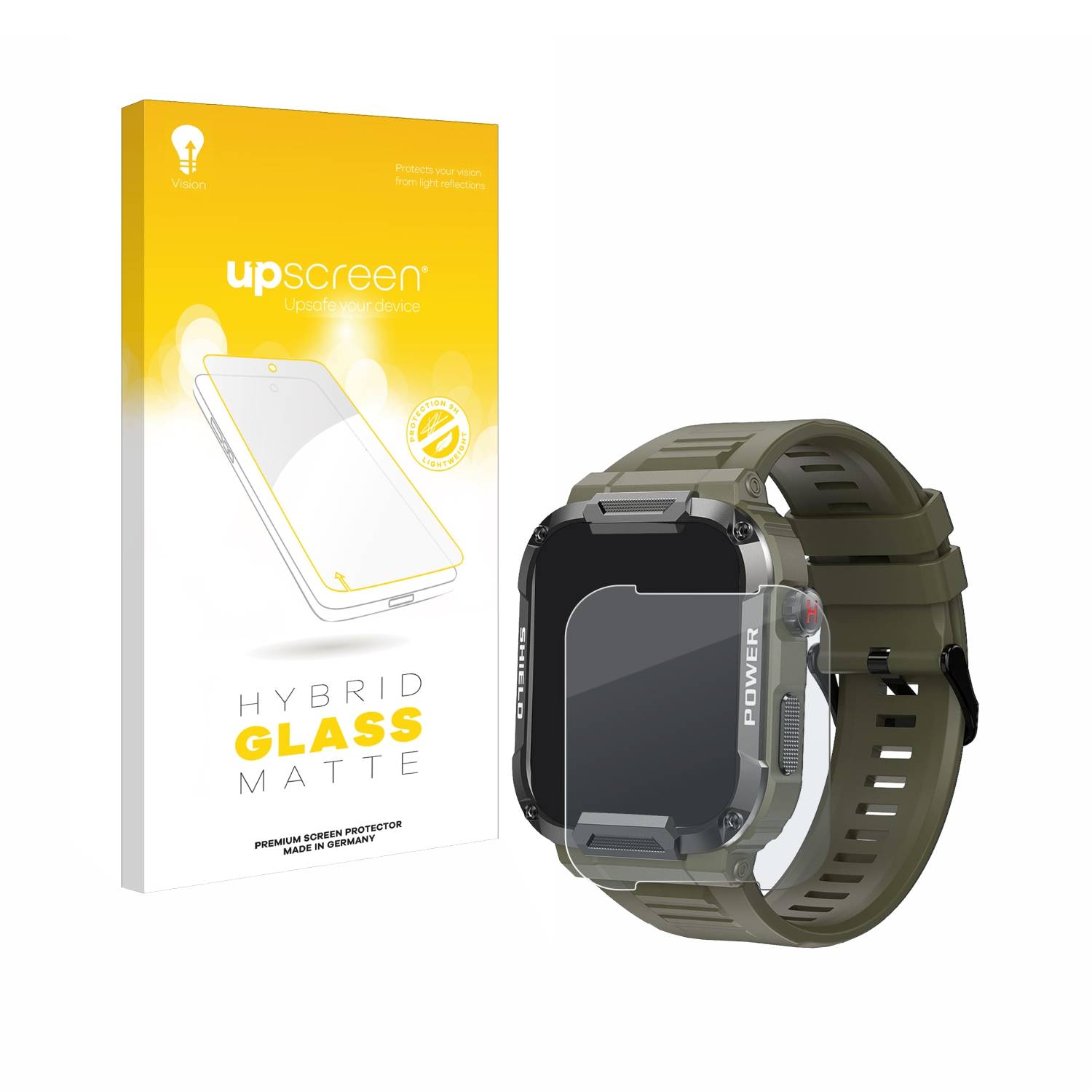 upscreen Hybrid Glas Matt Schutz-Folie für Carneedi Mk66
