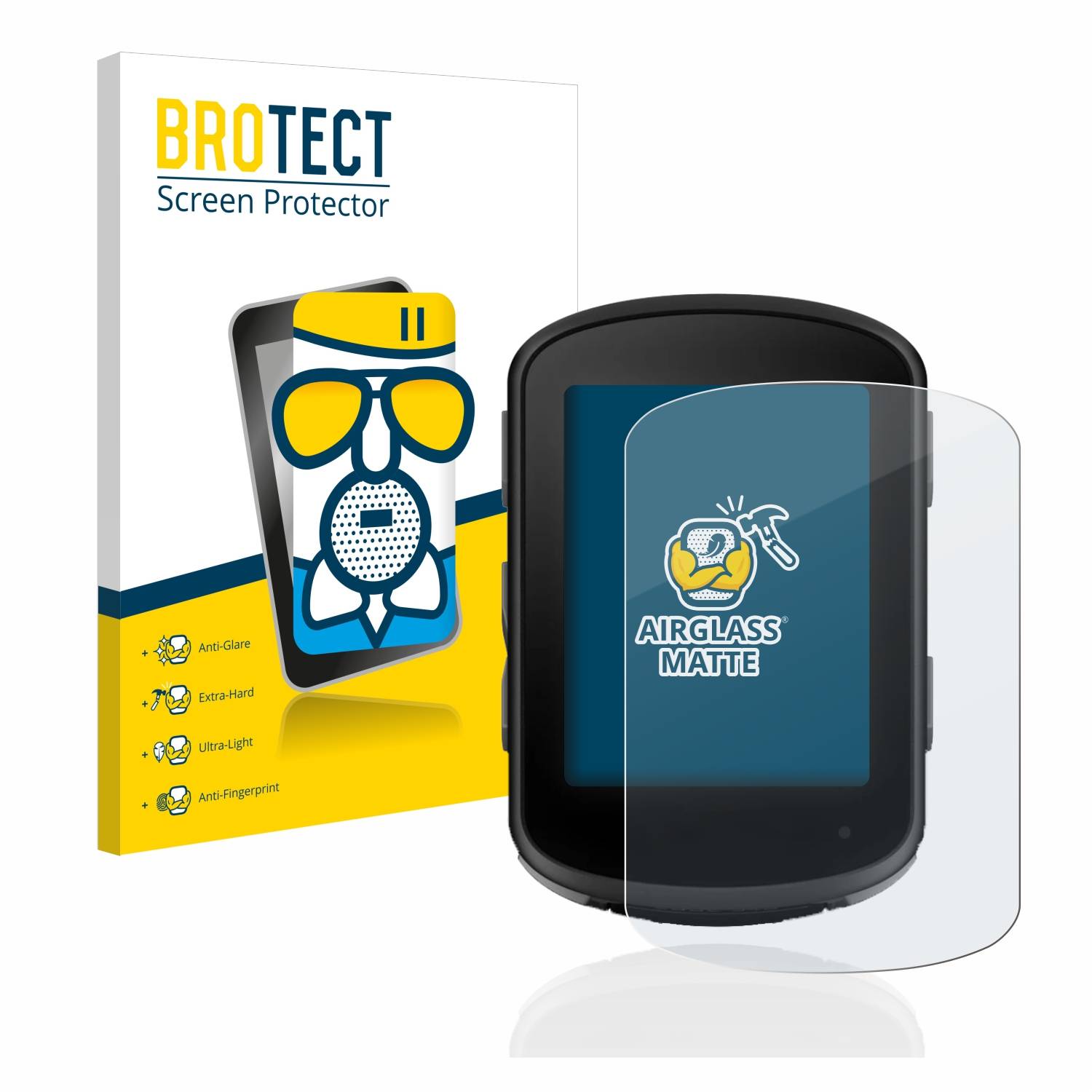 BROTECT AirGlass Flexible Schutz Glas Folie für Garmin Edge 540 / Edge 840 Matt Entspiegelt
