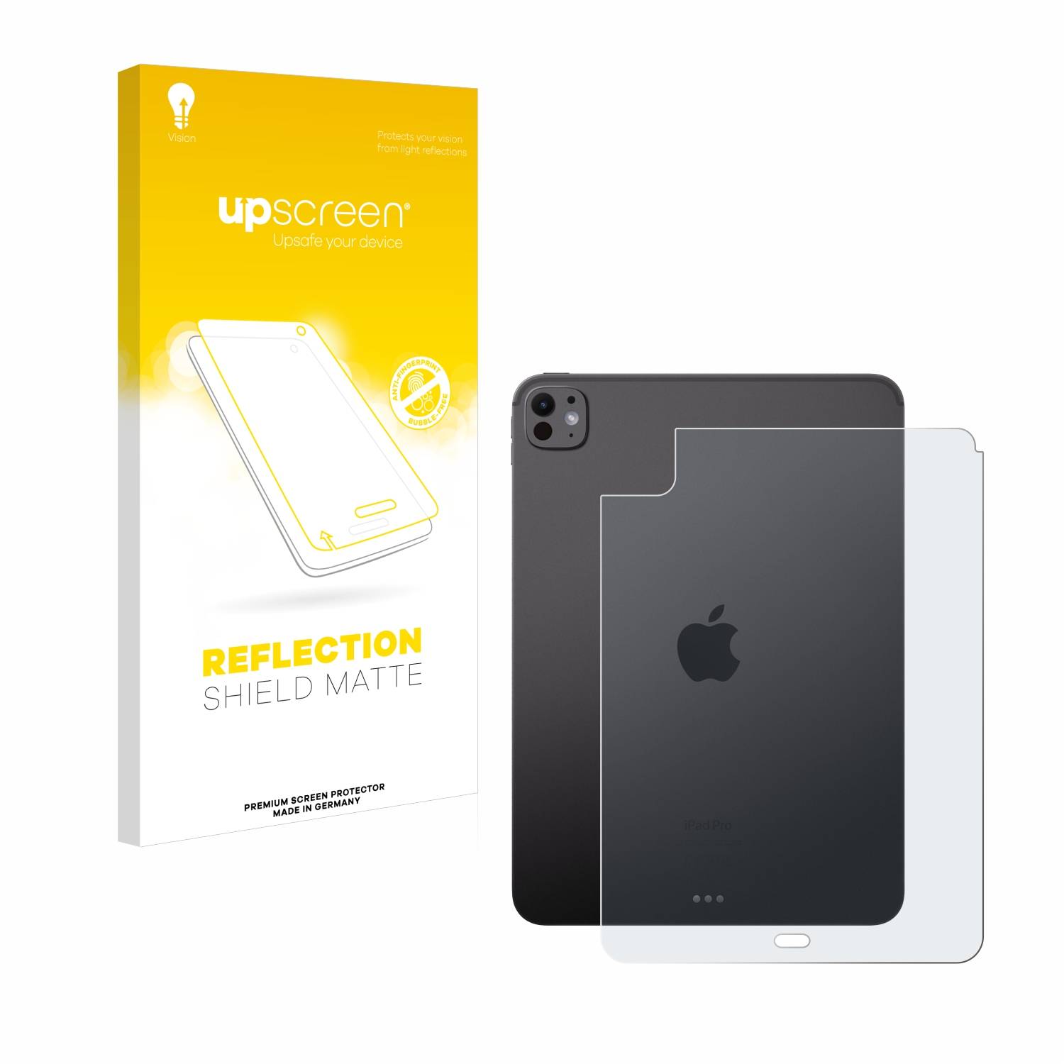 upscreen Reflection Shield Matt Schutzfolie für Apple iPad Pro 11 WiFi 2024 (Rückseite)