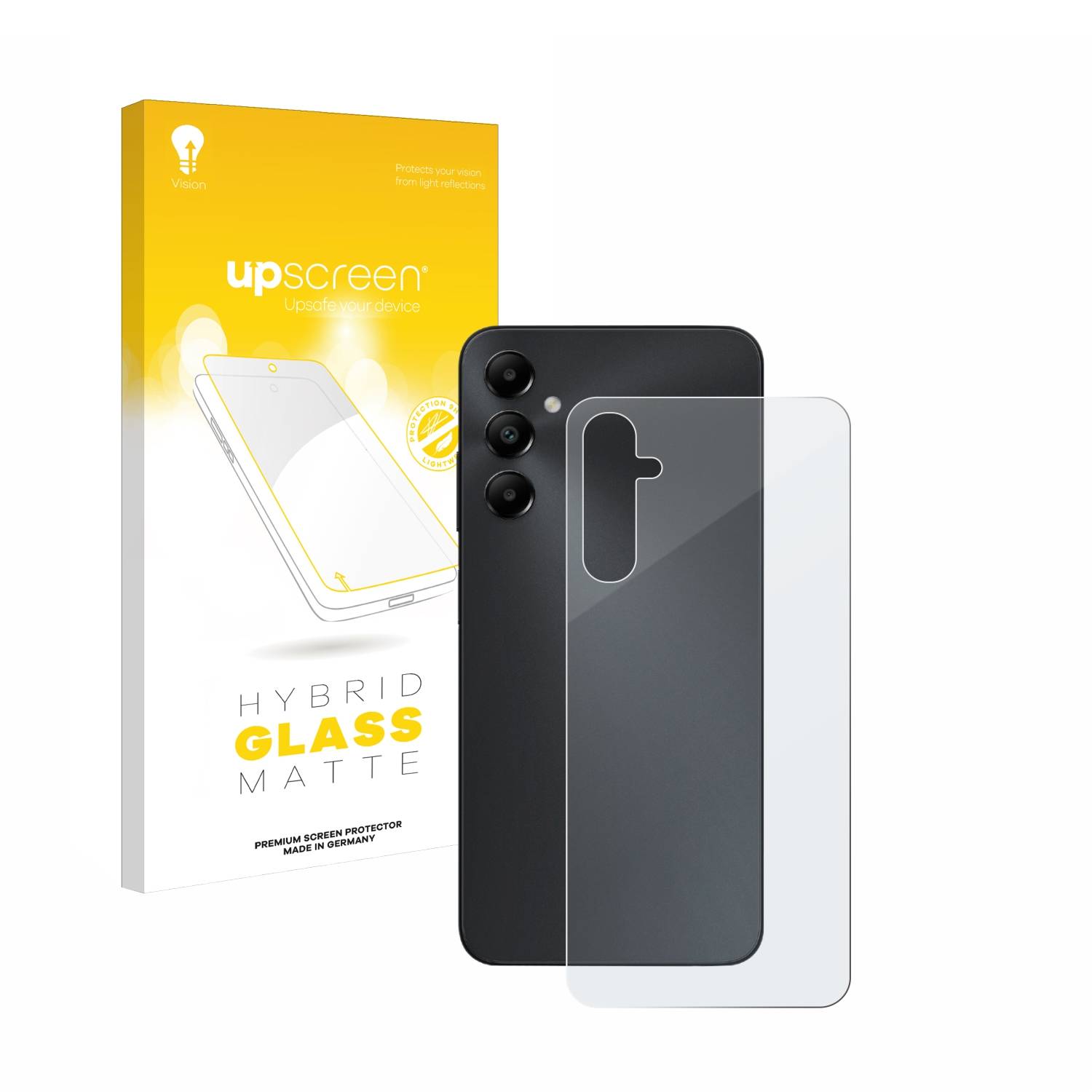 upscreen Hybrid Glas Matt Panzer-Folie für Samsung Galaxy A05s (Rückseite)