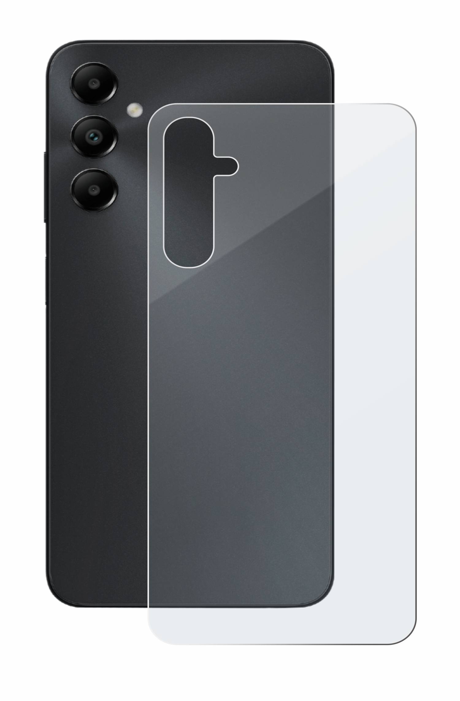 upscreen Hybrid Glas Matt Panzer-Folie für Samsung Galaxy A05s (Rückseite)