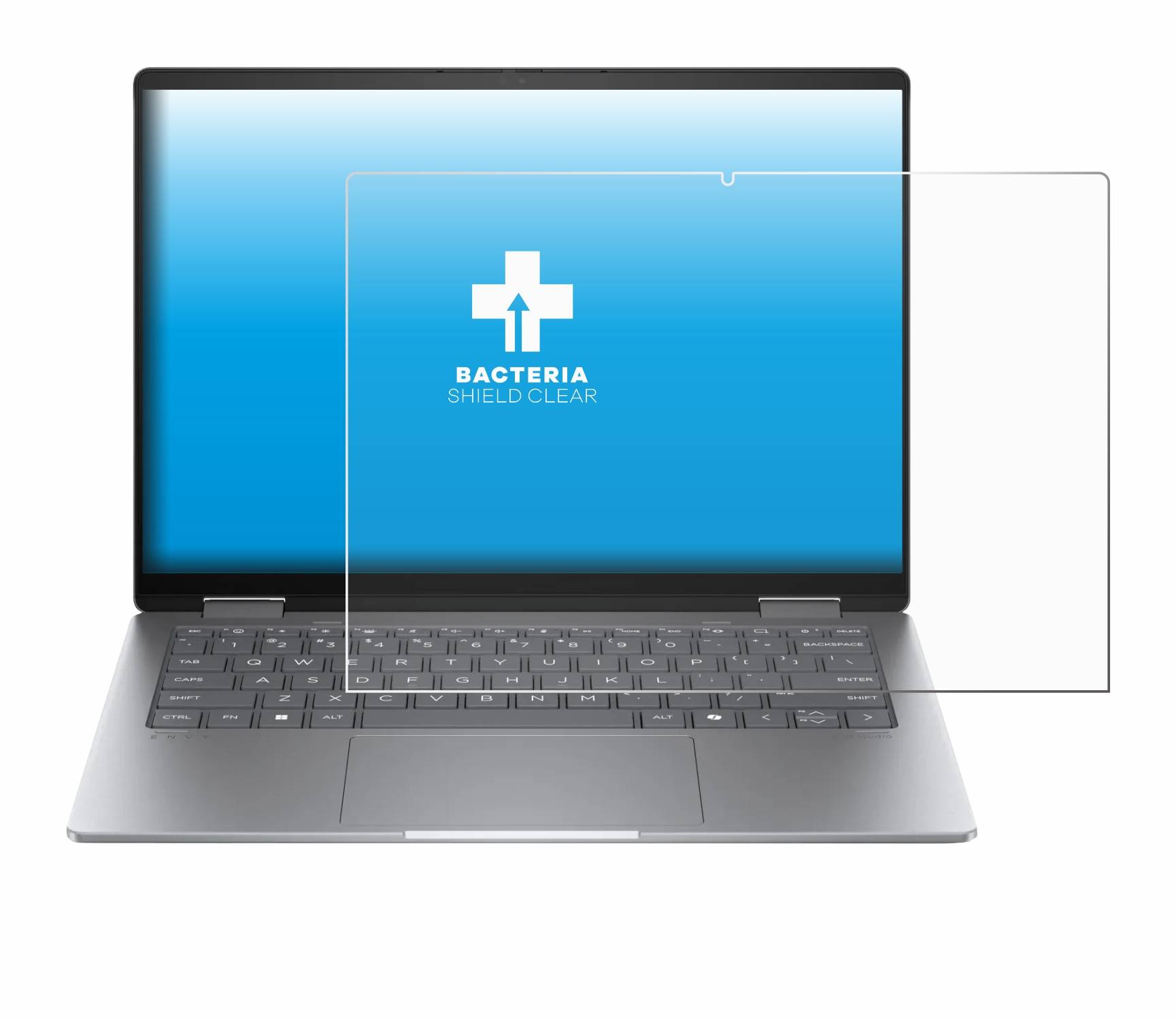 upscreen Schutzfolie für HP Envy x360 14 2-in-1 Antibakterielle Folie Klar Anti-Kratzer