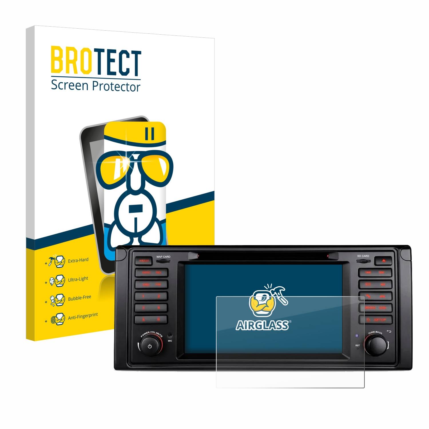 BROTECT AirGlass Flexible Schutz Glas Folie für Xtrons IQ7039B Klar Transparent