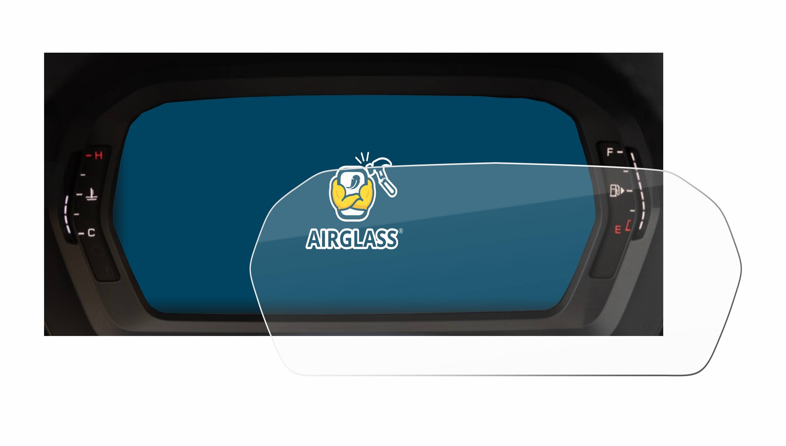 BROTECT AirGlass Glas Panzer-Folie für Audi A3 2023 Virtual cockpit Plus - Schutzglas