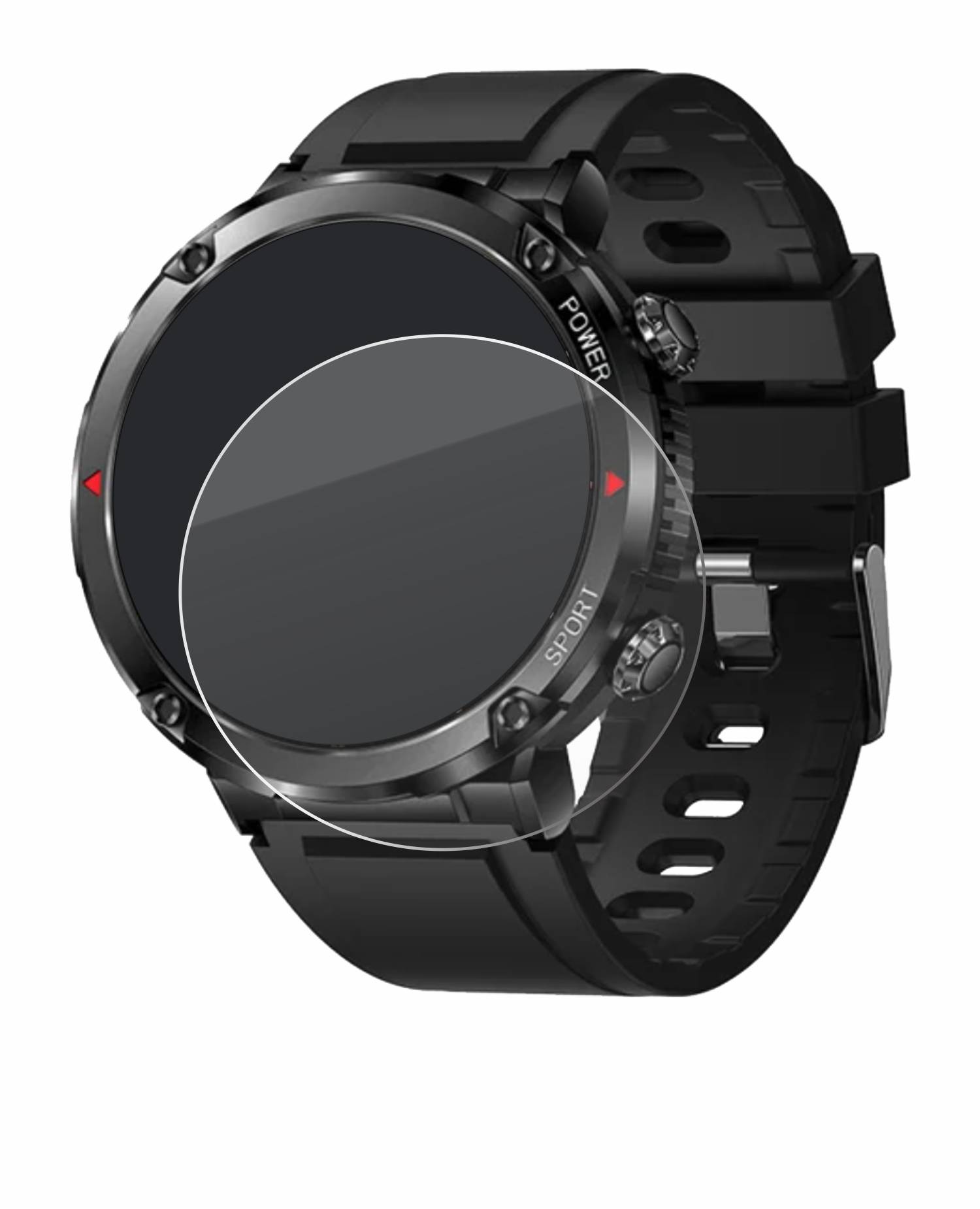 upscreen Hybrid Glas Panzer-Folie für LIGE Smartwatch 1.6