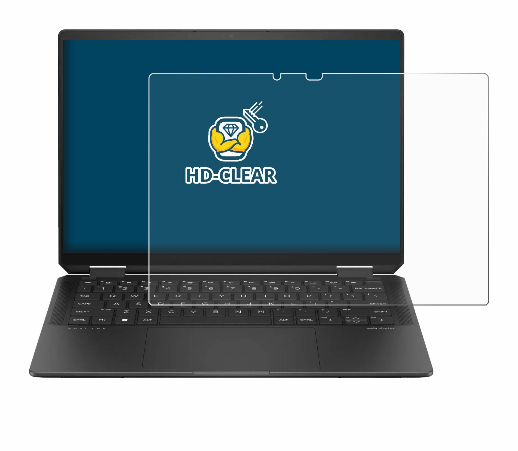 BROTECT Schutzfolie für HP Spectre x360 (14-e) 2024 Folie Klar Transparent