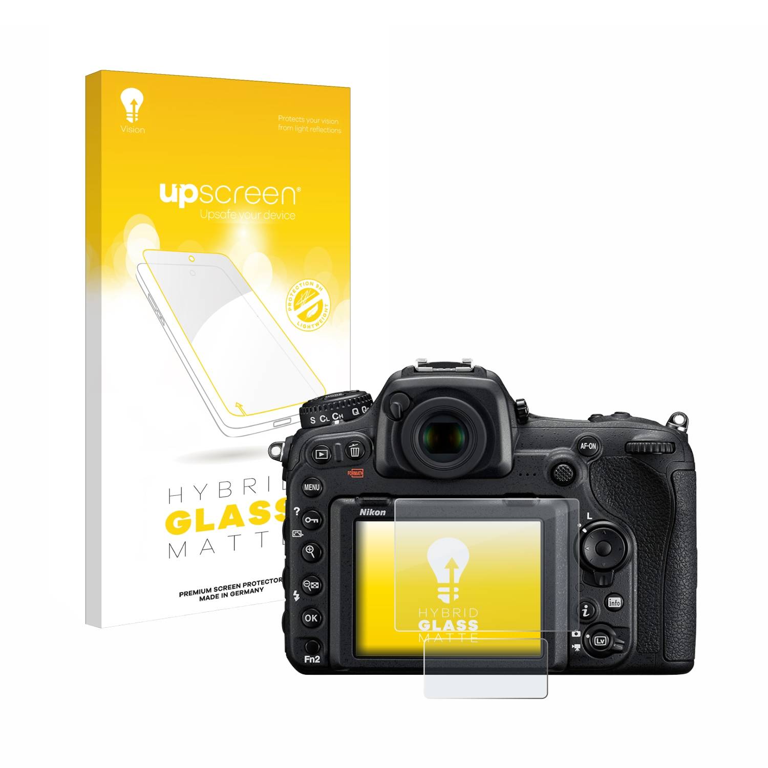 upscreen Flexible Schutz Glas Folie für Nikon D500 Schutzglas 9H Hybridglas Matt Entspiegelt