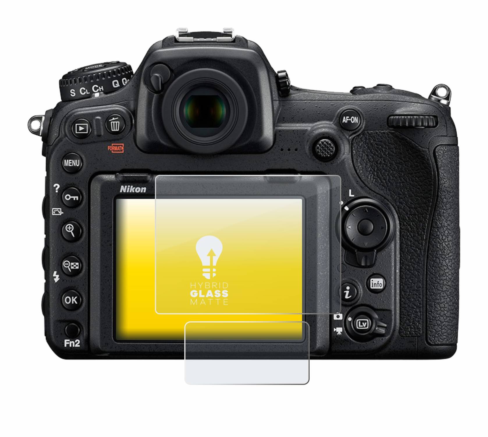 upscreen Flexible Schutz Glas Folie für Nikon D500 Schutzglas 9H Hybridglas Matt Entspiegelt