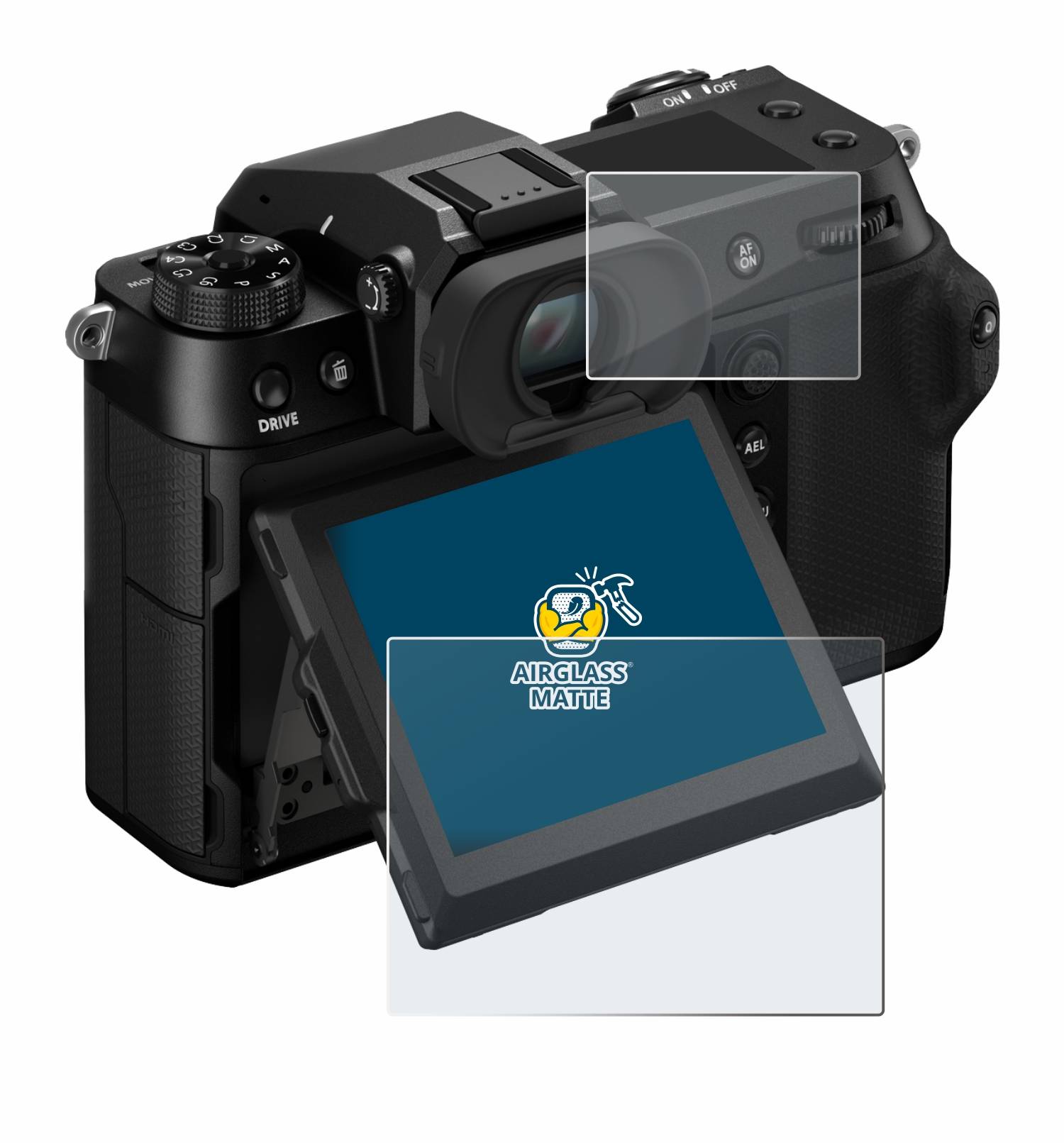 BROTECT AirGlass Flexible Schutz Glas Folie für Fujifilm GFX100S II (Display + Schulterdisplay) Matt Entspiegelt