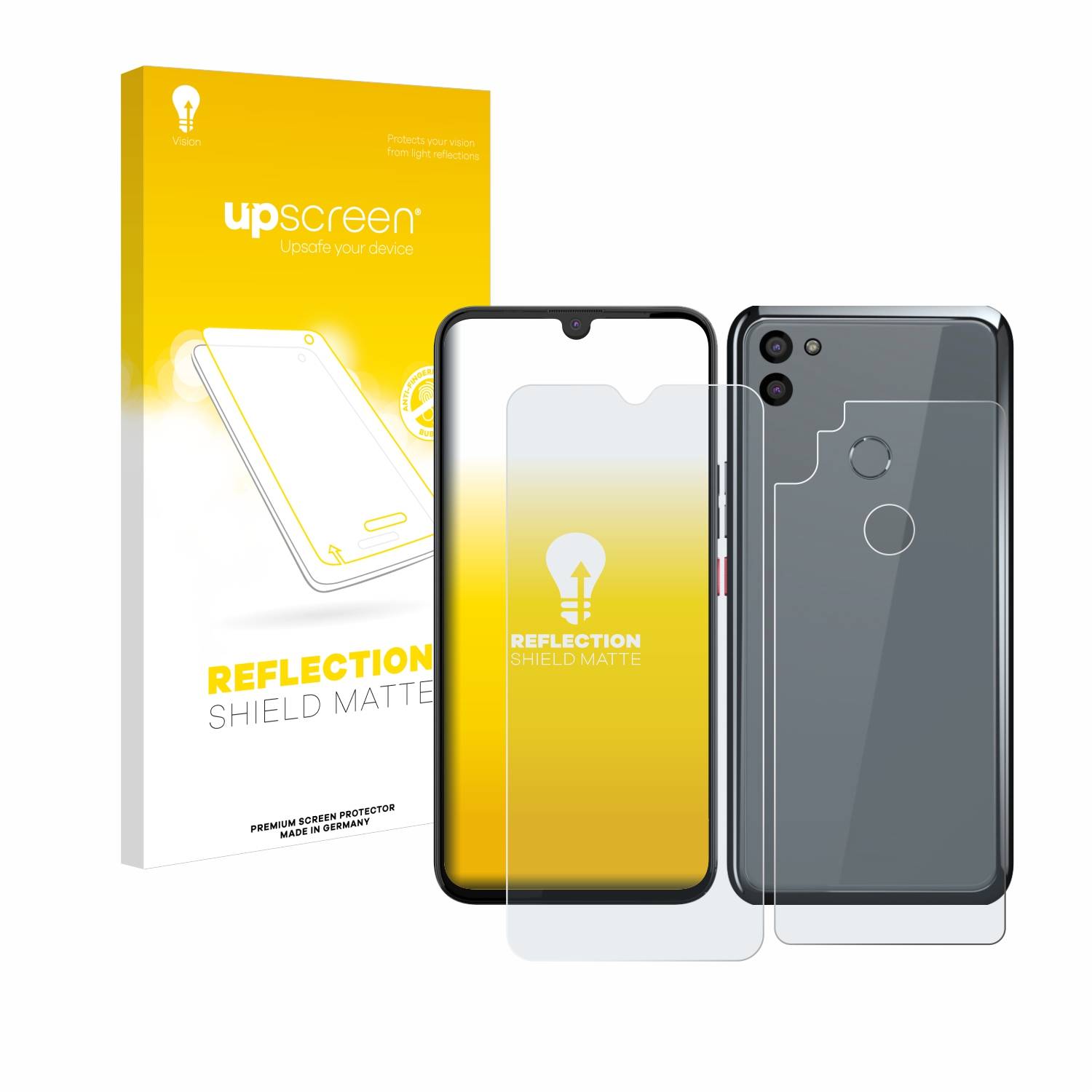 upscreen Reflection Shield Matt Schutzfolie für Gigaset GS5 PRO SE (Display+Rückseite)