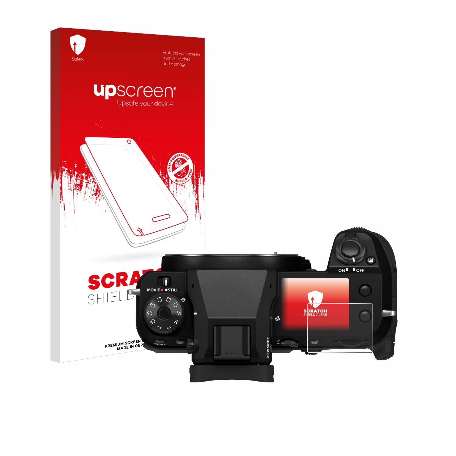 upscreen Schutzfolie für Fujifilm GFX100S II (Schulterdisplay) Kratzschutz Anti-Fingerprint Klar
