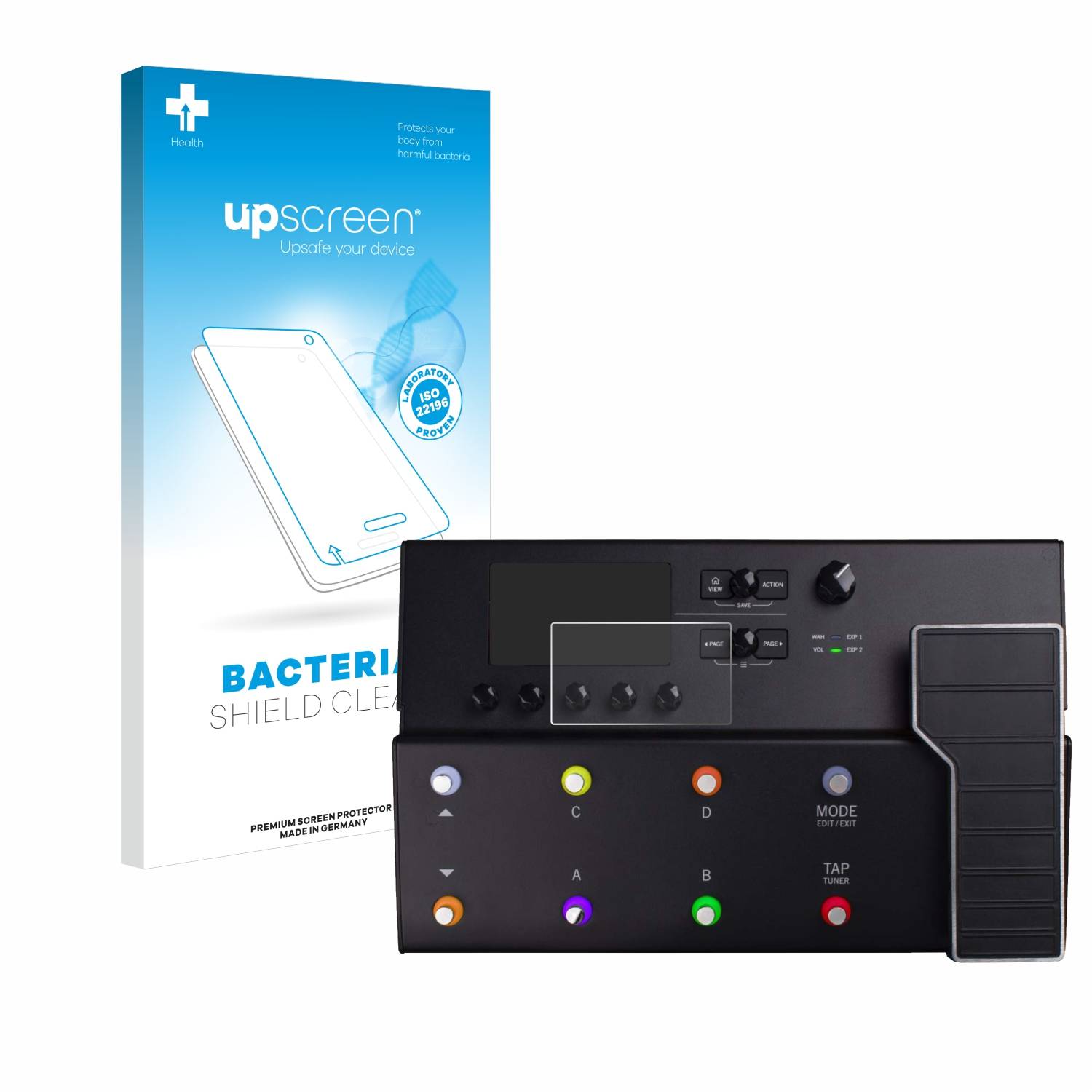 upscreen Bacteria Shield Schutzfolie für Line 6 POD GO - Antibakteriell