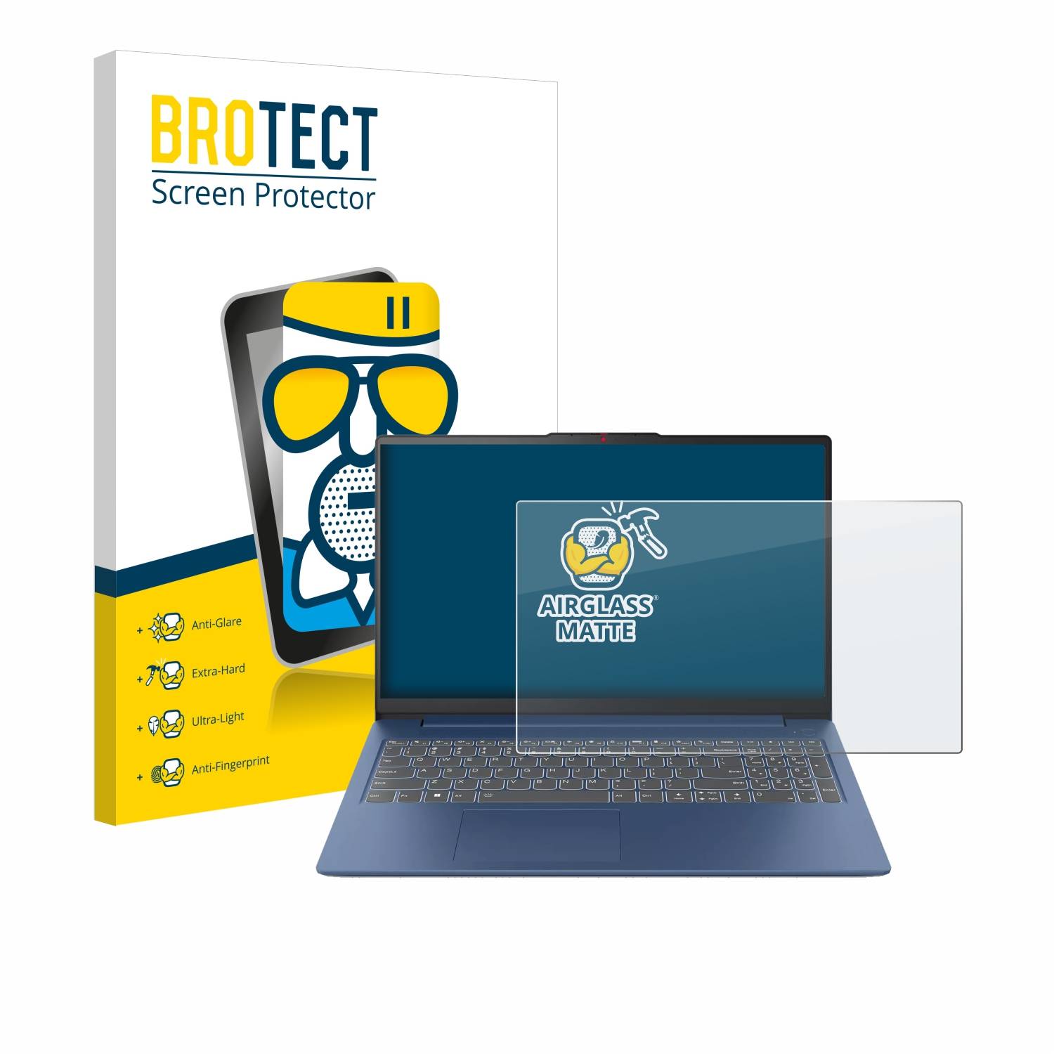 BROTECT AirGlass Matt Glas Schutz Folie für Lenovo IdeaPad Slim 3 Gen 8 15