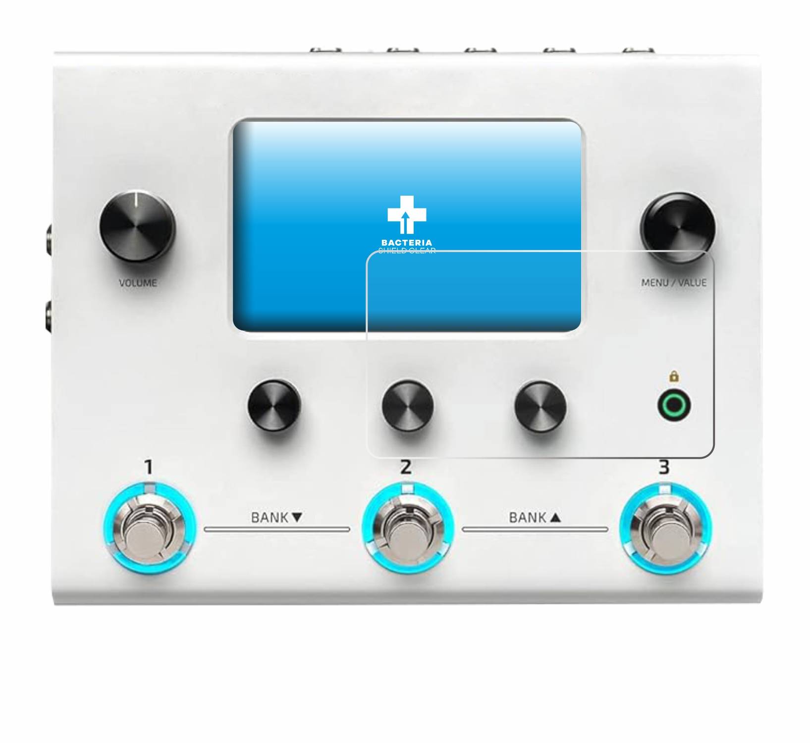 upscreen Schutzfolie für Hotone Ampero II Stomp Antibakterielle Folie Klar Anti-Kratzer